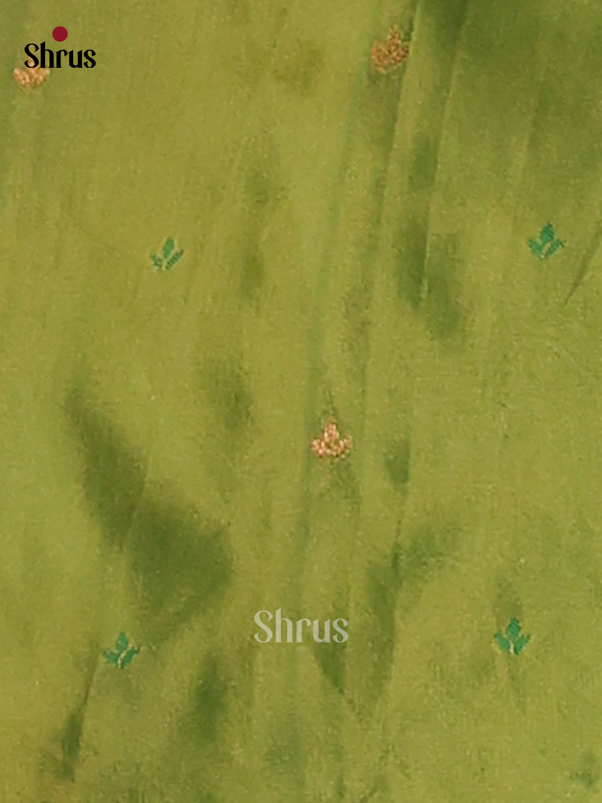 Orangish Pink & Green- Semi Softsilk Saree - Shop on Shrus.com