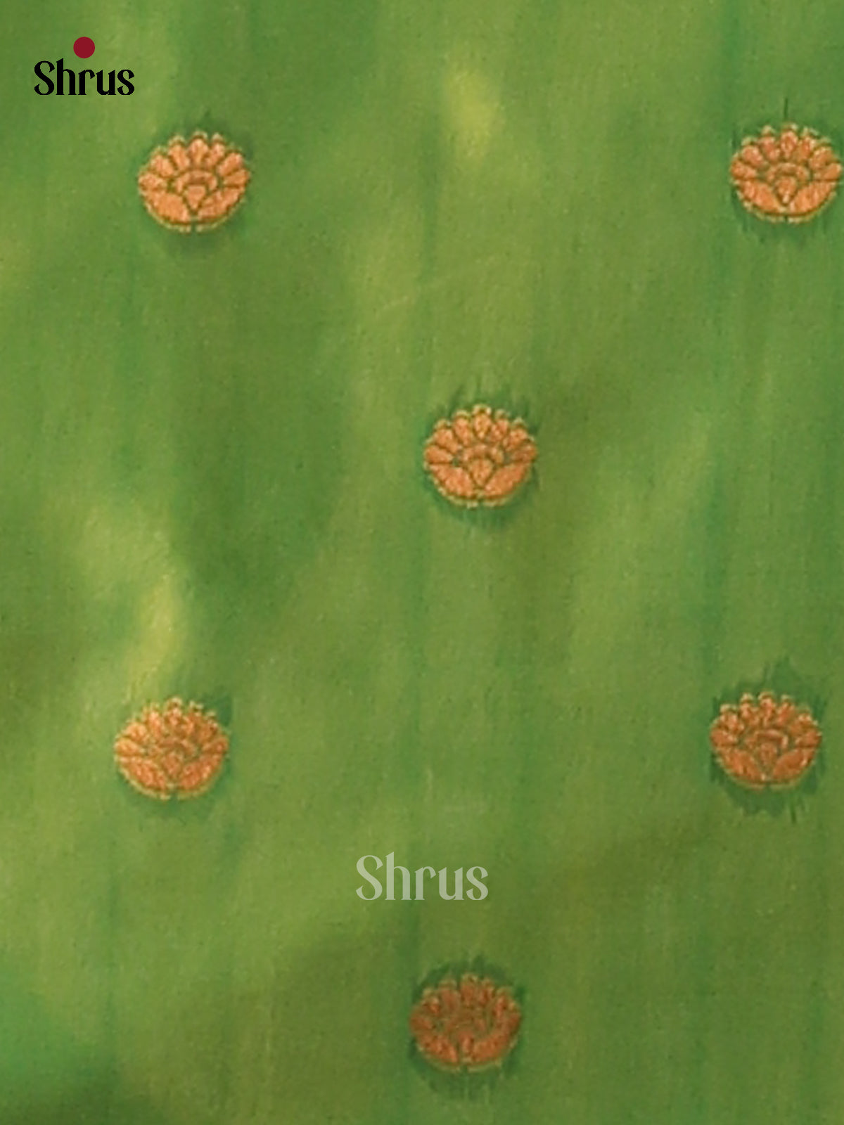 Orangish Pink & Green - Semi Softsilk Saree - Shop on Shrus.com