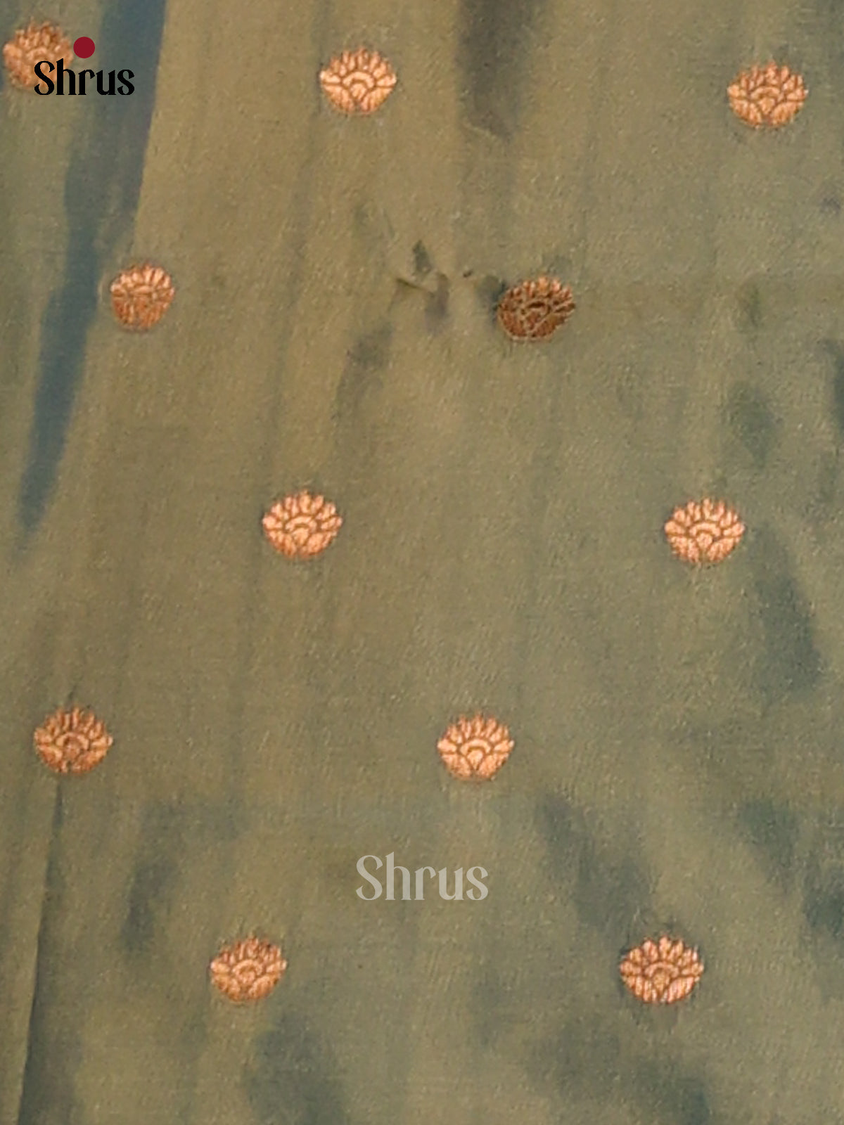 Orange & Green - Semi Softsilk Saree - Shop on Shrus.com