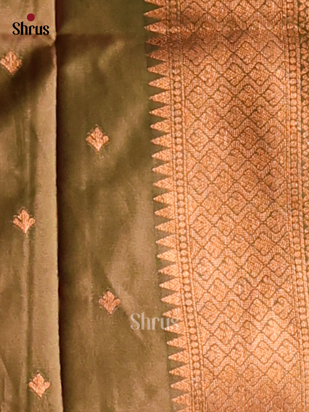 Double Shaded Green - Semi Soft Silk Saree - Shop on Shrus.com