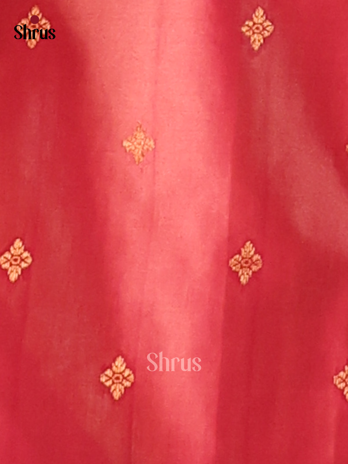 Red - Semi Softsilk Saree - Shop on Shrus.com