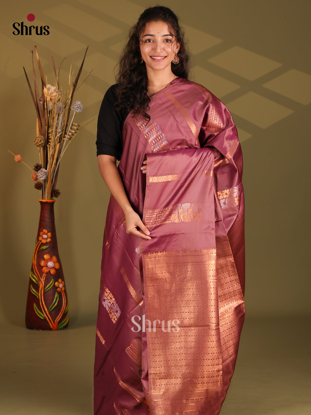 DFS05301- Semi Softsilk Saree - Shop on Shrus.com