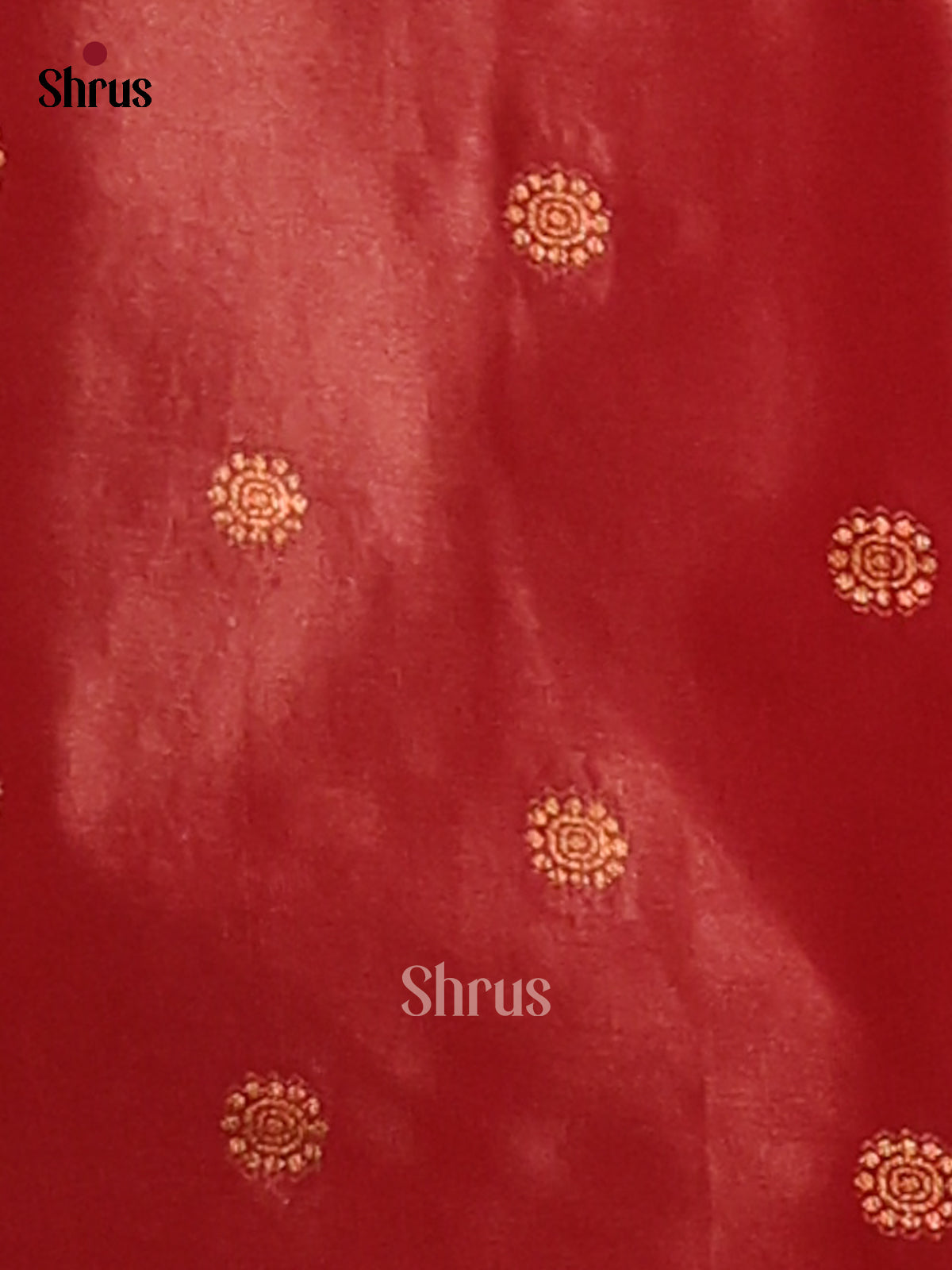 Red - Semi Softsilk Saree - Shop on Shrus.com