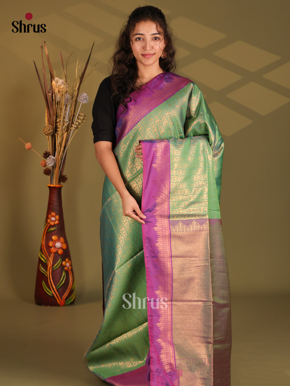 DFS05306- Semi Softsilk Saree - Shop on Shrus.com