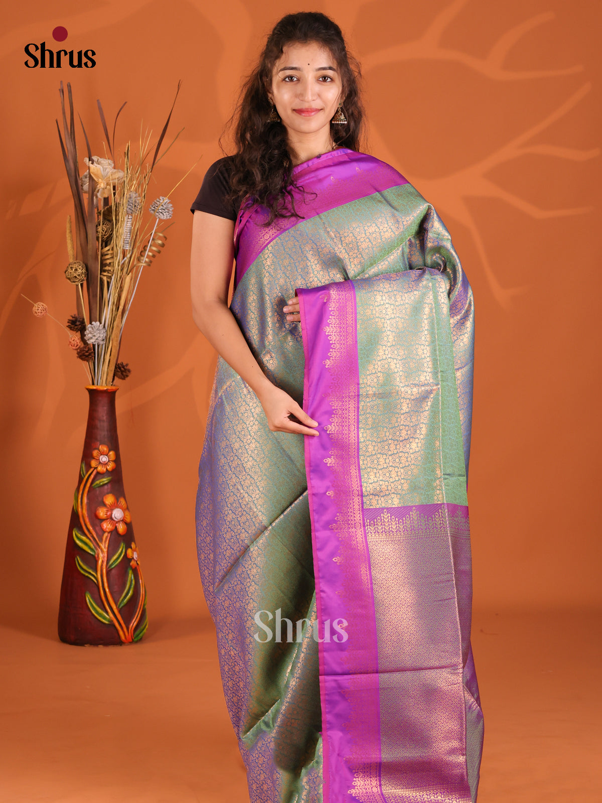 DFS05310 - Semi Softsilk saree - Shop on Shrus.com