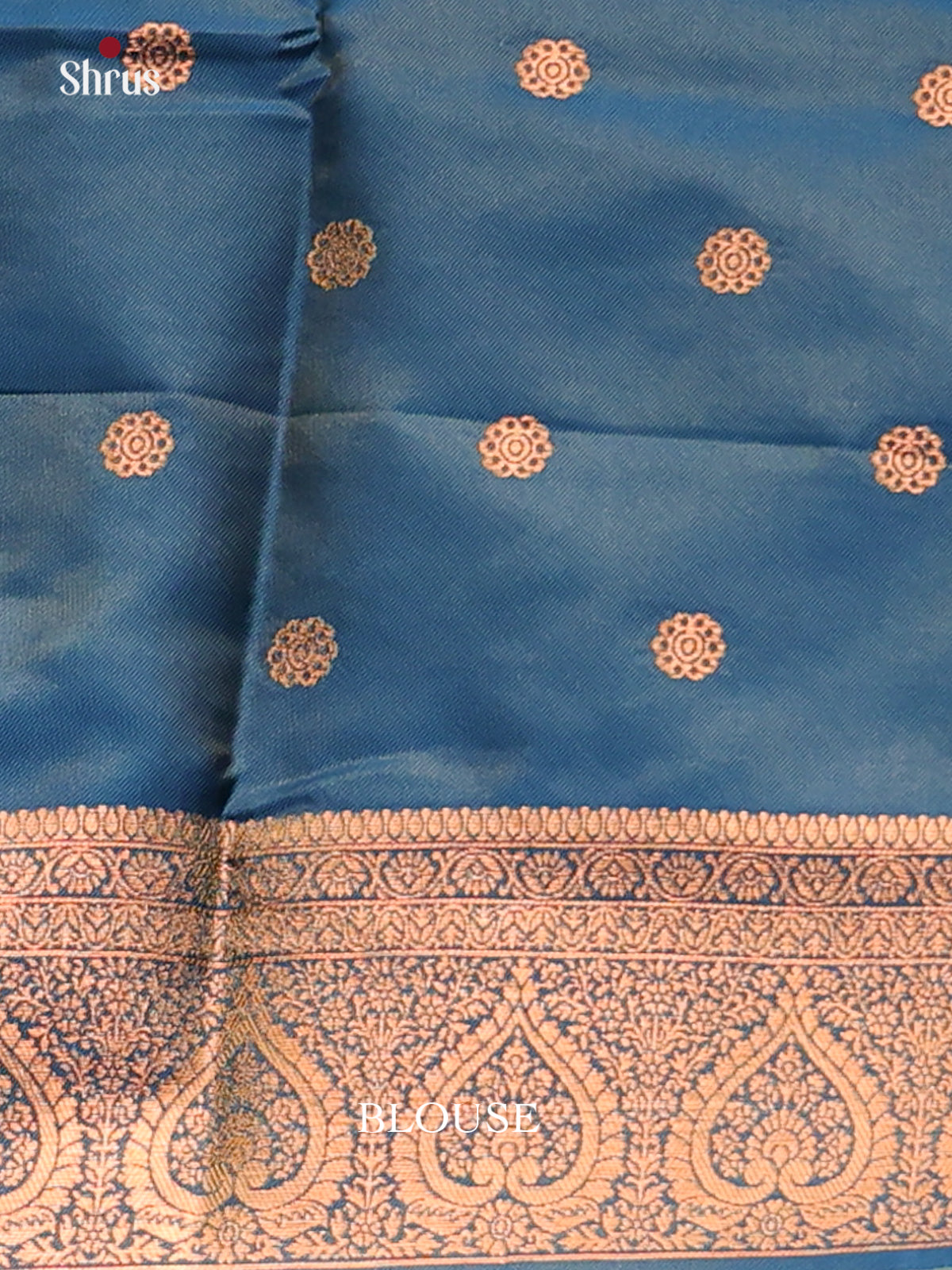 Green & Blue - Semi Softsilk Saree - Shop on Shrus.com