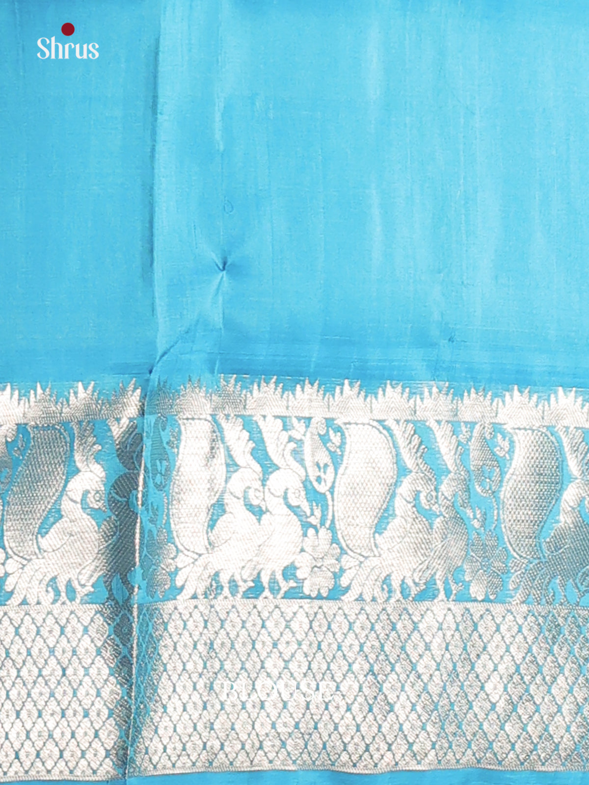 Regal Radiance Ice Blue Venkatagiri Silk with its zari checks, buttis, contrast brocade pallu - Shop on Shrus.com