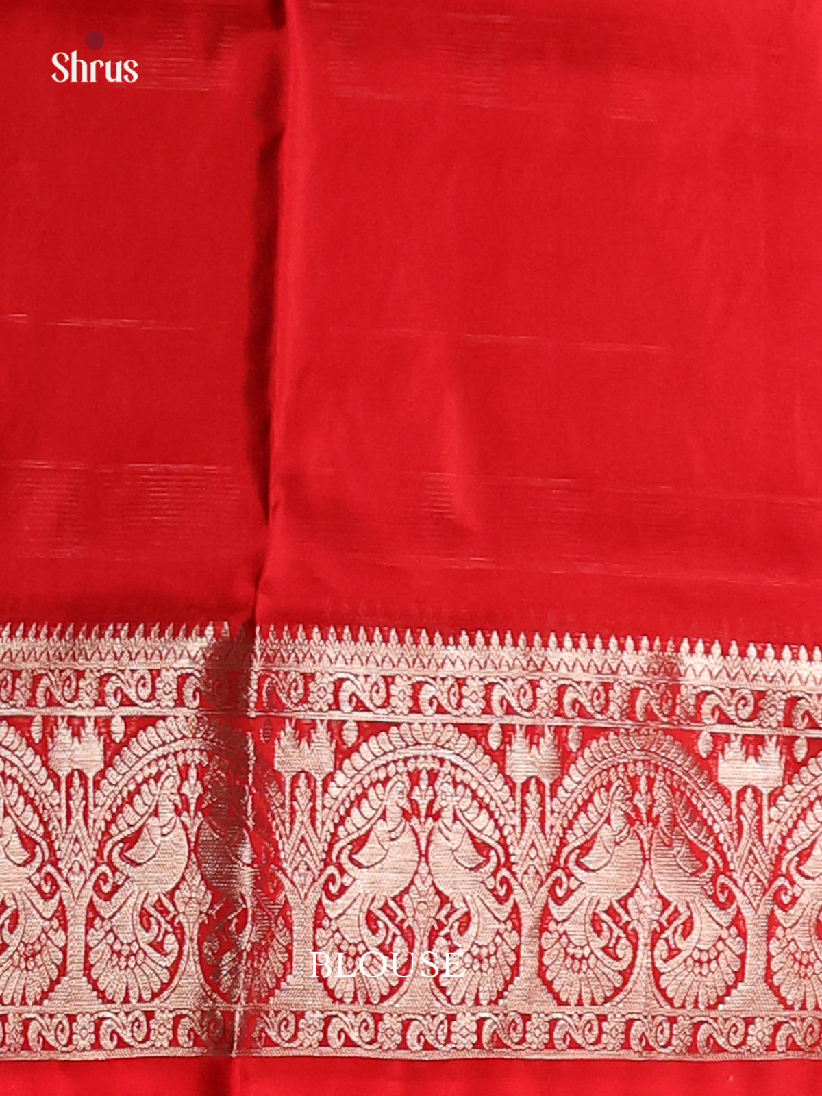 Timeless Red Venkatagiri Silk Saree with Zari-Checked Body and Brocade Pallu - Shop on Shrus.com