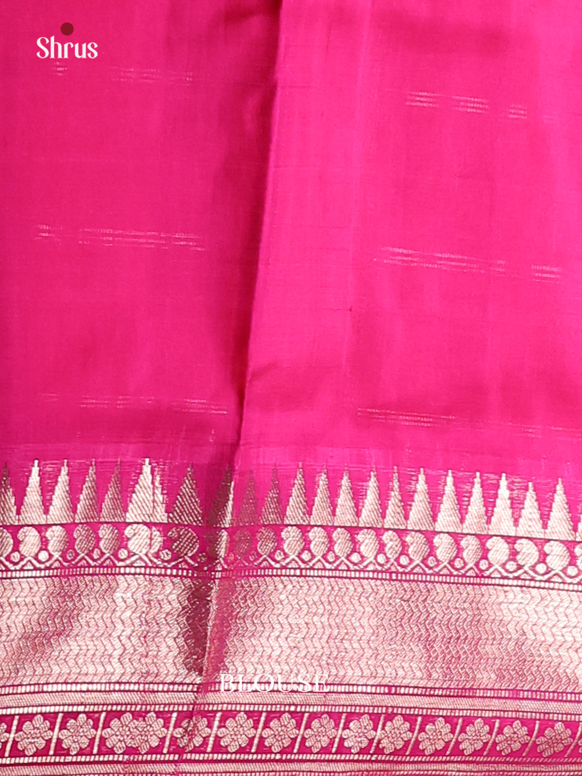 Fabulous Orangish Pink Venkatagiri silk Saree with floral motif sin zari checks , paisley brocade pallu - Shop on Shrus.com