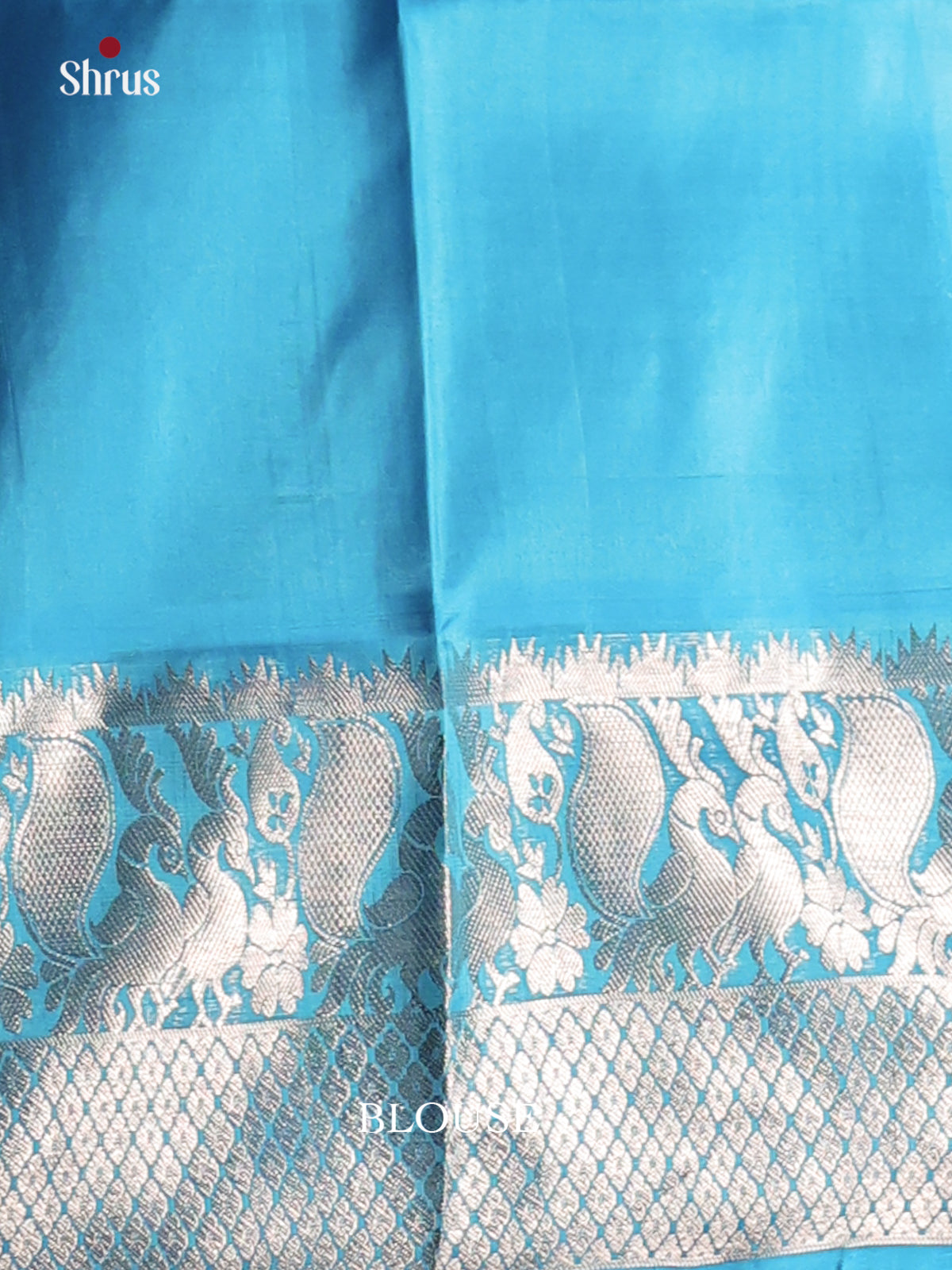 Shimmery Yellow Venkatagiri silk Saree with zari checks , peacock buttis & Blue brocade pallu - Shop on Shrus.com
