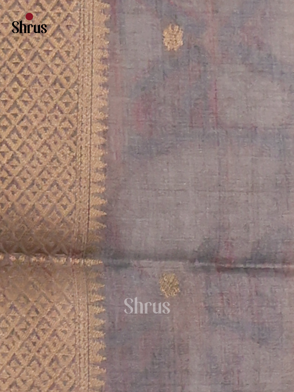 Grey - Semi Tussar Saree - Shop on Shrus.com