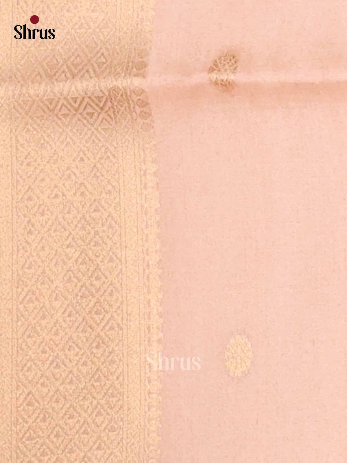 Brick & Cream - Semi Tussar Saree - Shop on Shrus.com