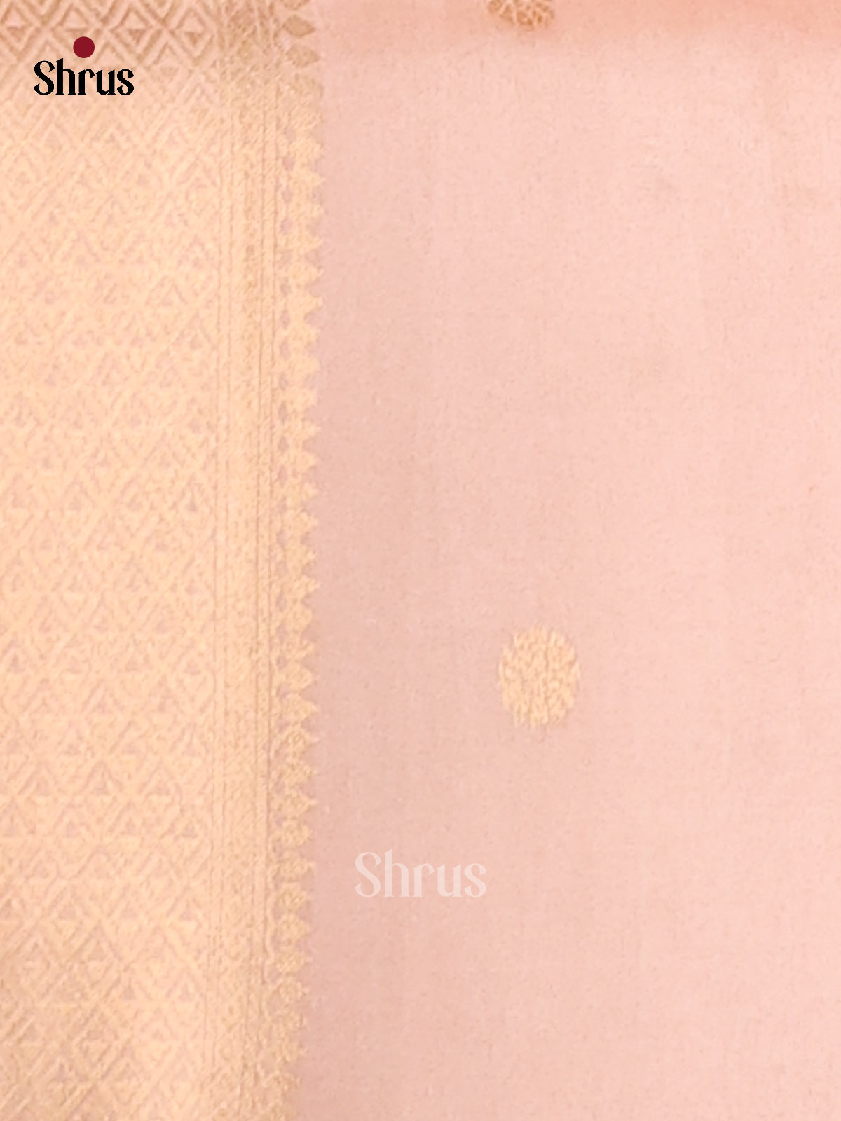 Pink & Peach - Semi Tussar Saree - Shop on Shrus.com