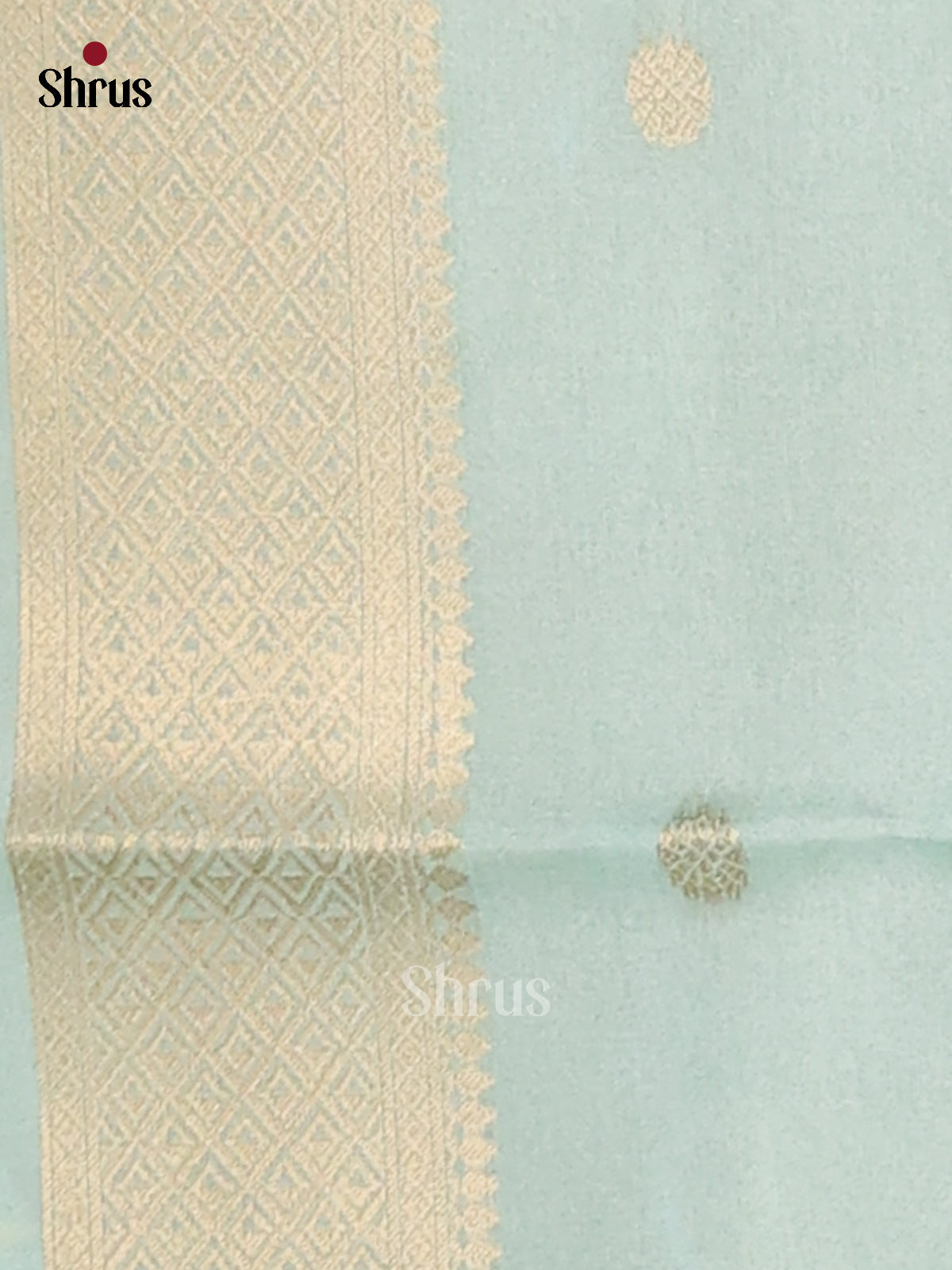 Blue & Teal- Semi Tussar Saree - Shop on Shrus.com