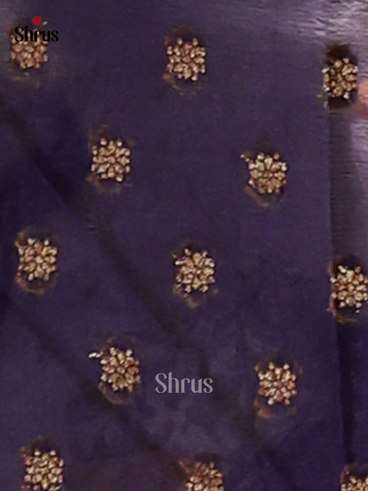 Pink & Violet- Semi Georgette Saree - Shop on Shrus.com