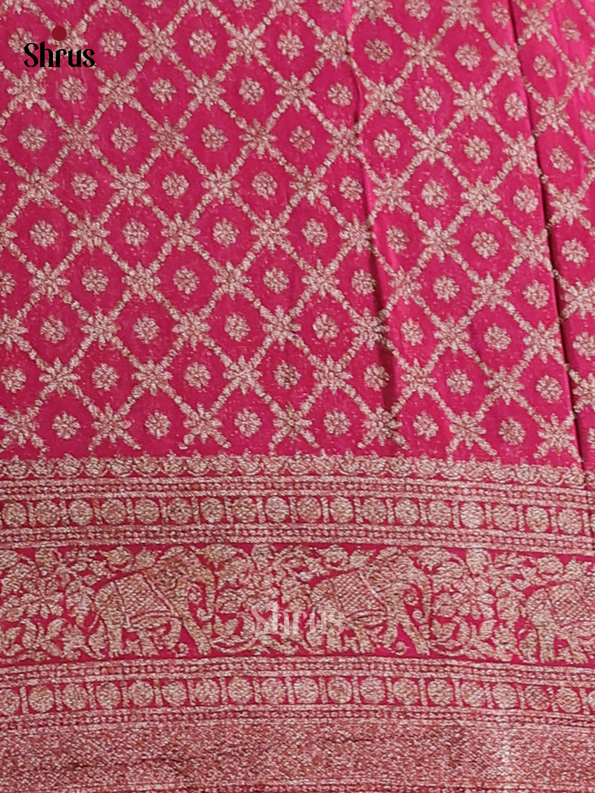 Blue & Maroon - Semi Georgette Saree - Shop on Shrus.com