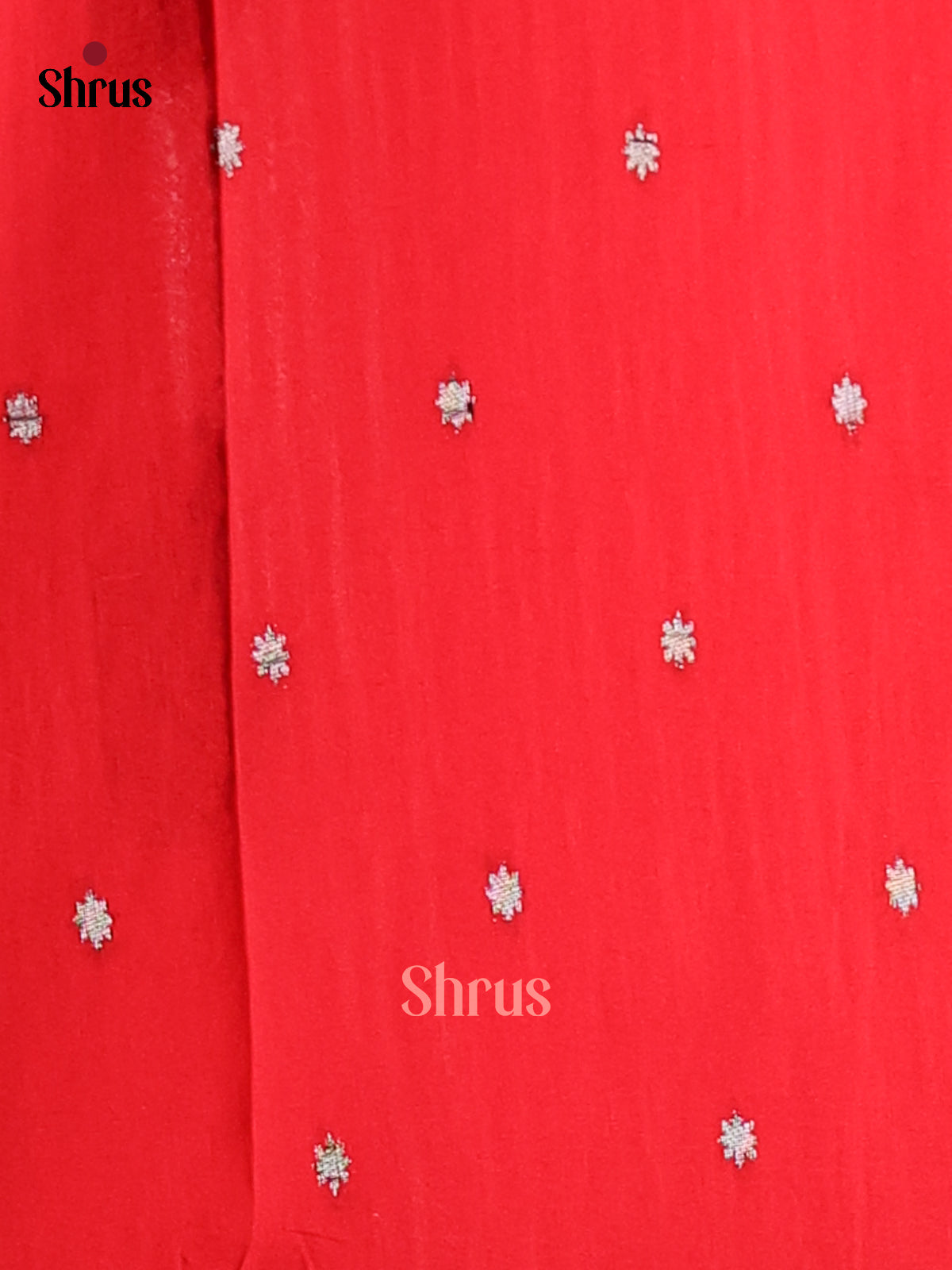Red(Single tone)- Semi Georgette Saree - Shop on Shrus.com