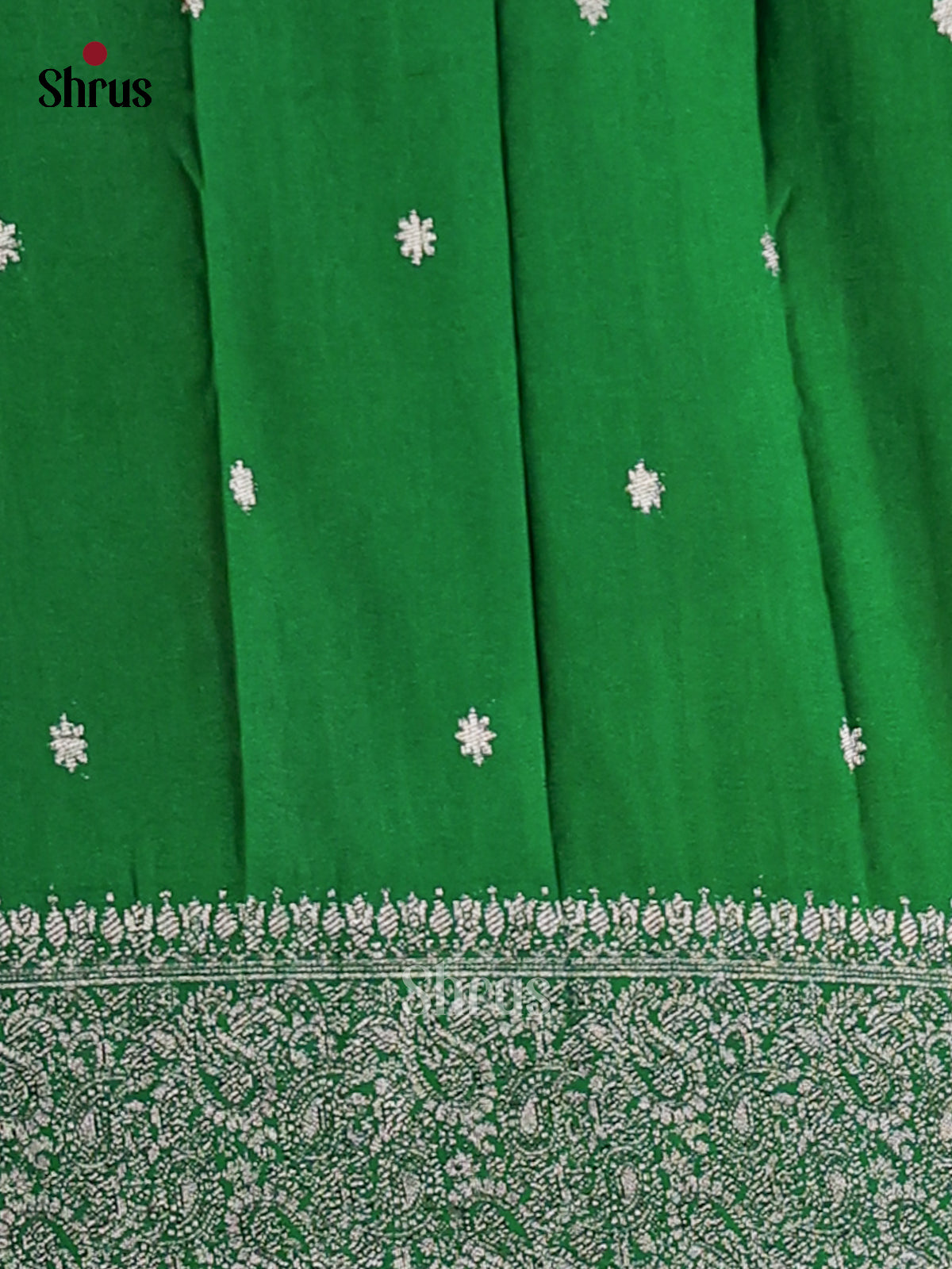 Green(Single Tone)- Semi Georgette Saree - Shop on Shrus.com
