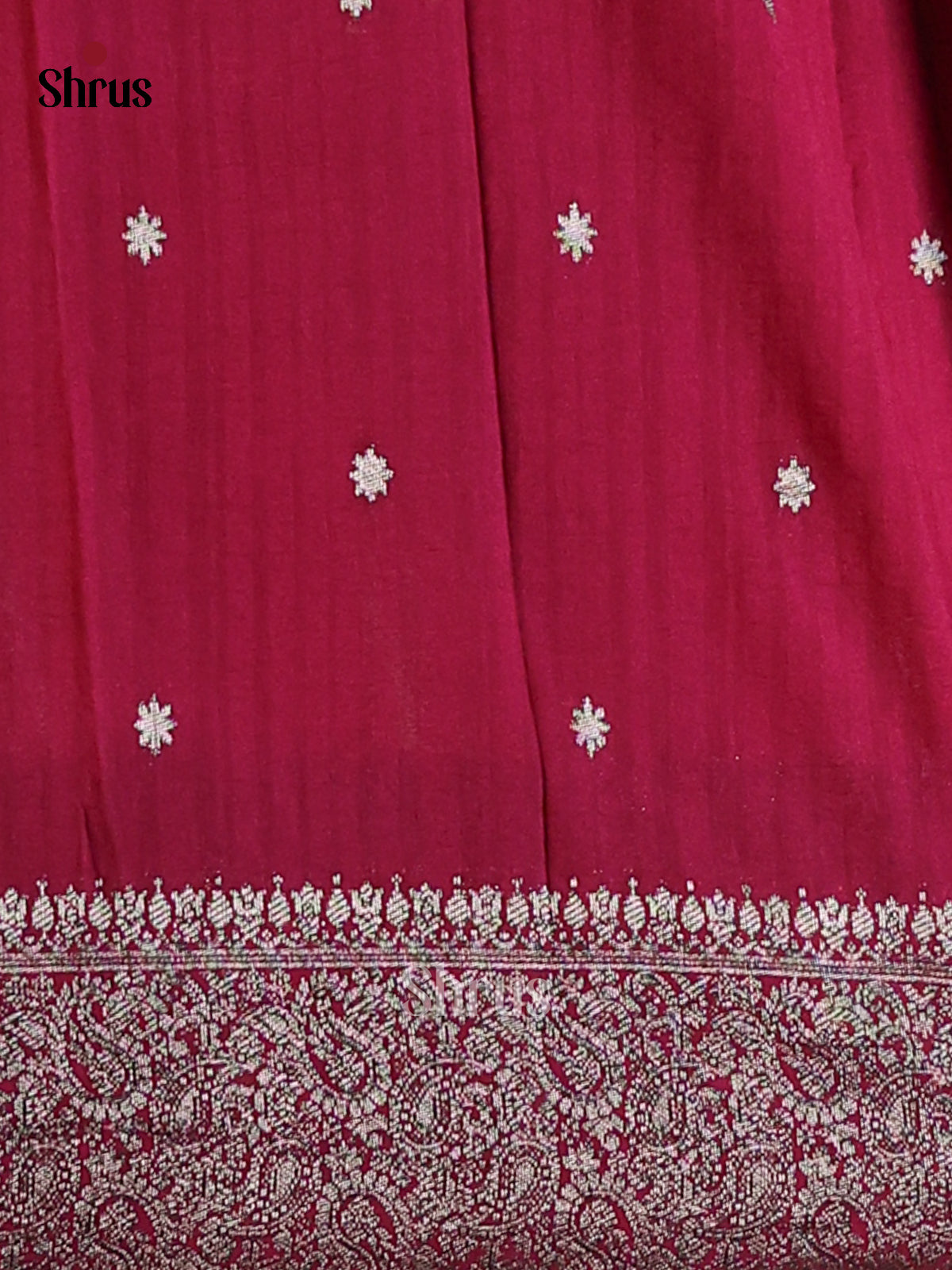 Maroon(Single Tone) - Semi Georgette Saree - Shop on Shrus.com