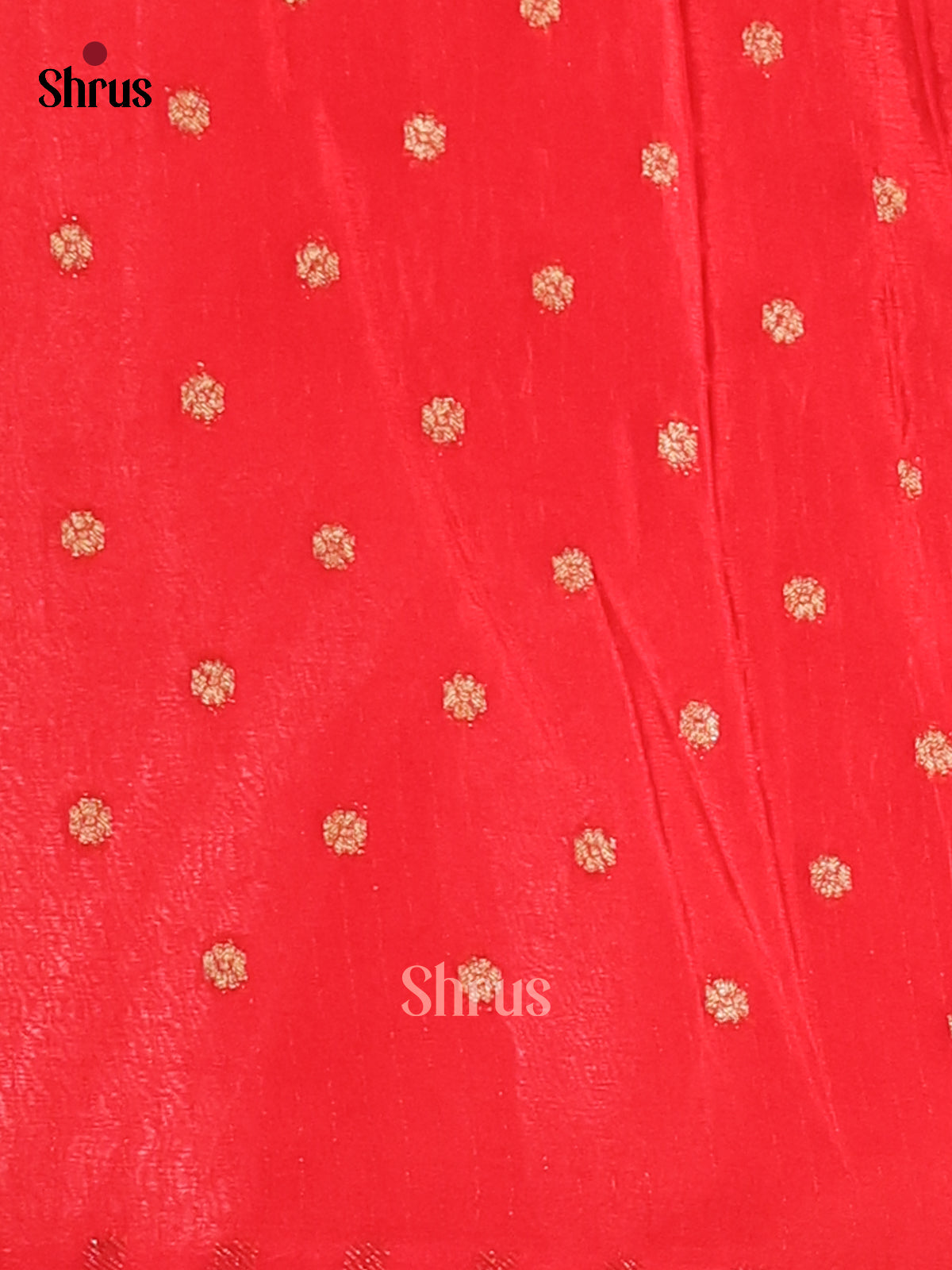 Red(Single Tone)- Semi Georgette Saree - Shop on Shrus.com