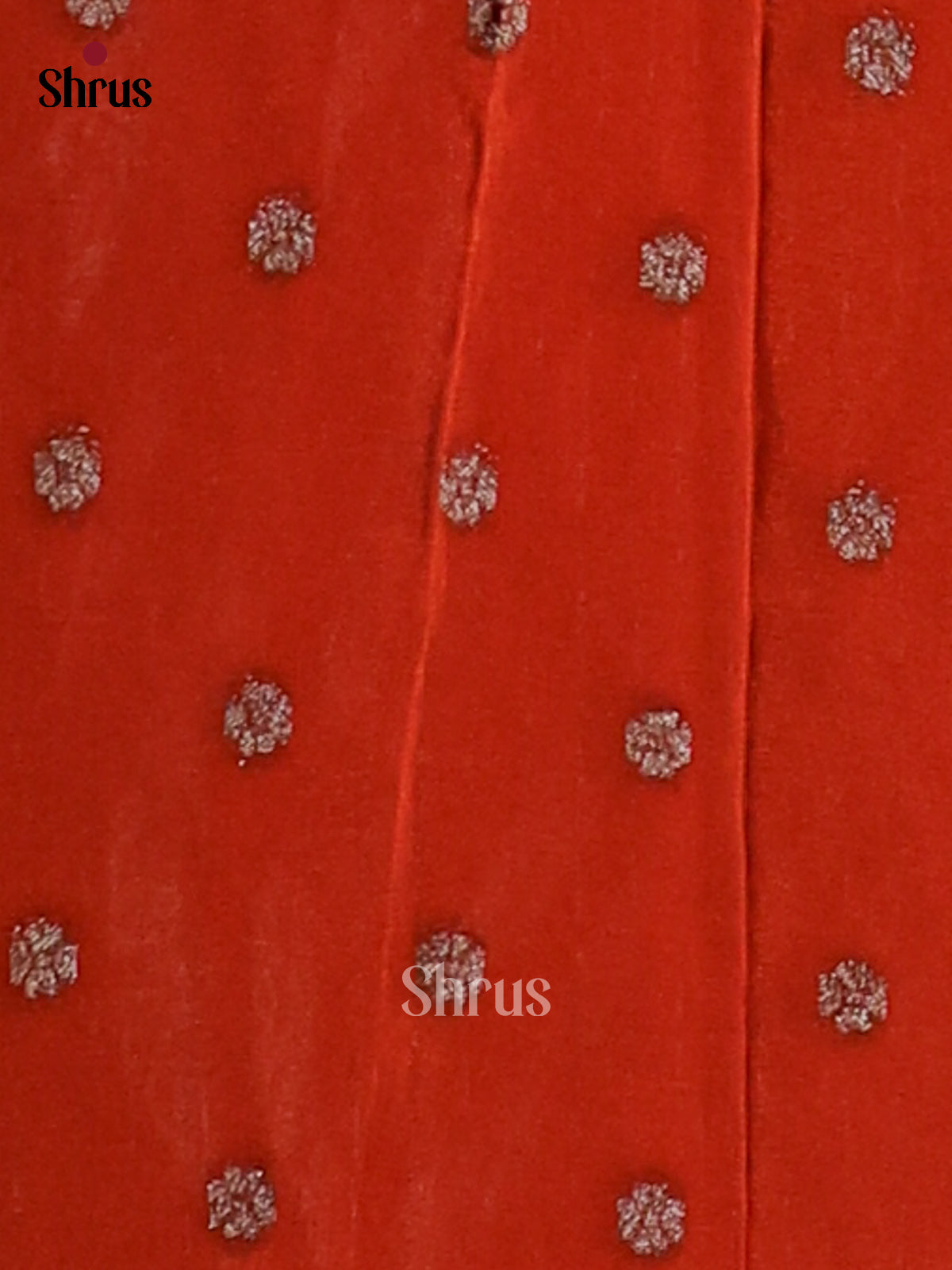 Brick Orange(Single Tone) - Semi Georgette Saree - Shop on Shrus.com