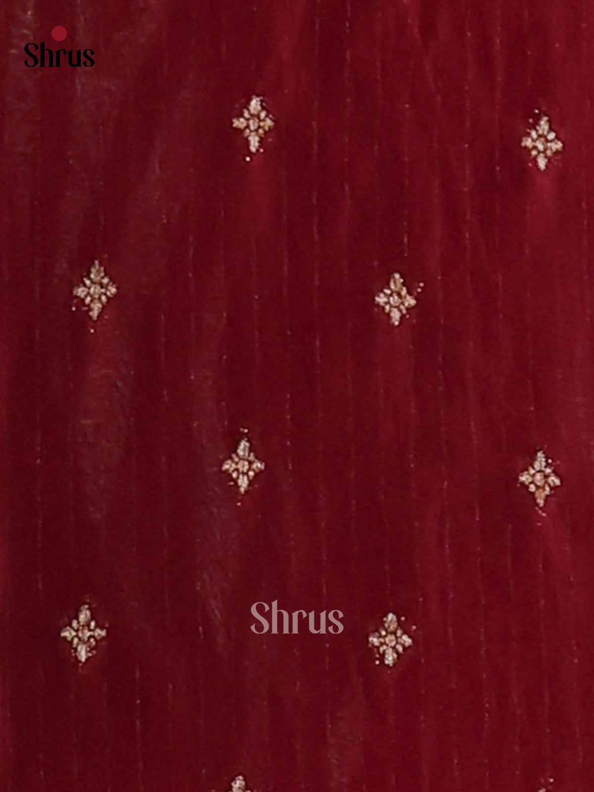 Maroon(Single Tone) - Semi Georgette Saree - Shop on Shrus.com