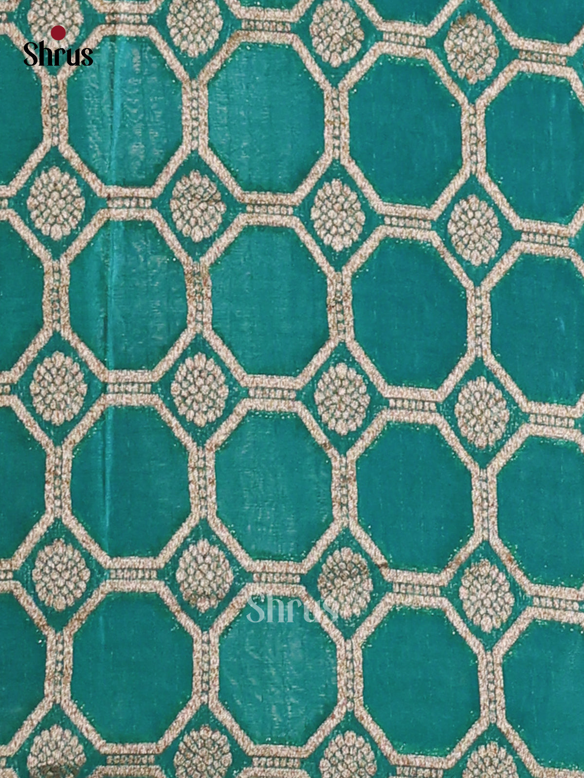 Teal (Single tone)- Semi Georgette Saree - Shop on Shrus.com