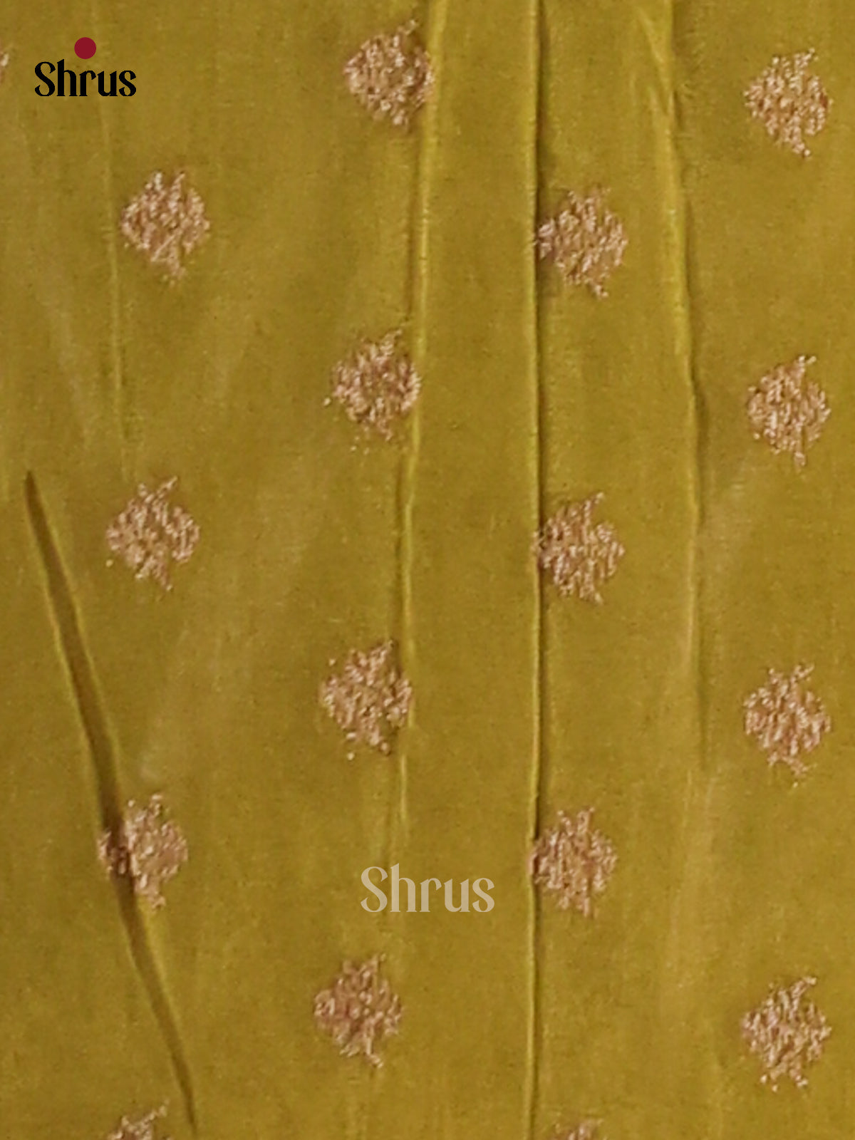 Mehandi Green(Single Tone)- Semi Georgette Saree - Shop on Shrus.com