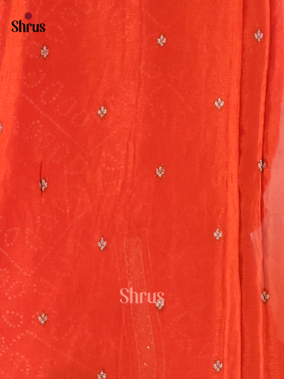 orange(Single Tone)- Semi Georgette Saree - Shop on Shrus.com