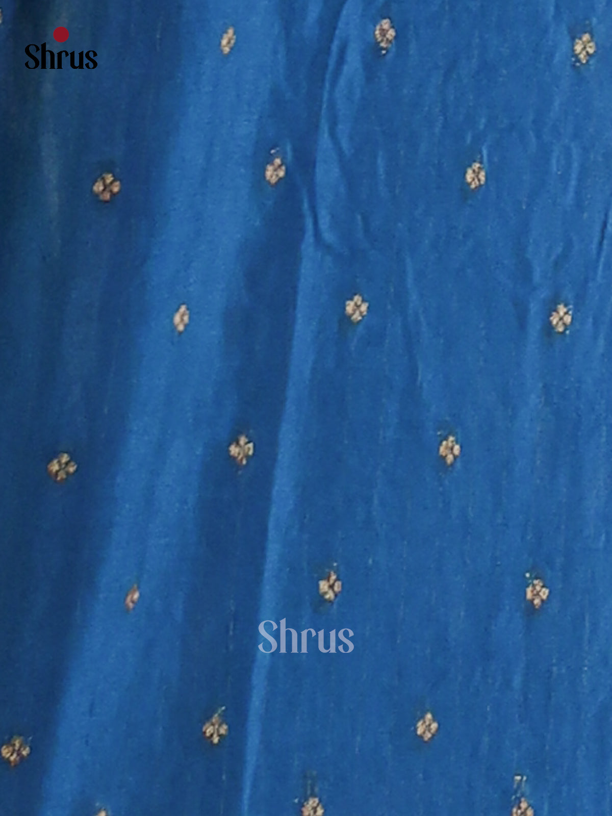 Blue(Single Tone) - Semi Georgette Saree - Shop on Shrus.com