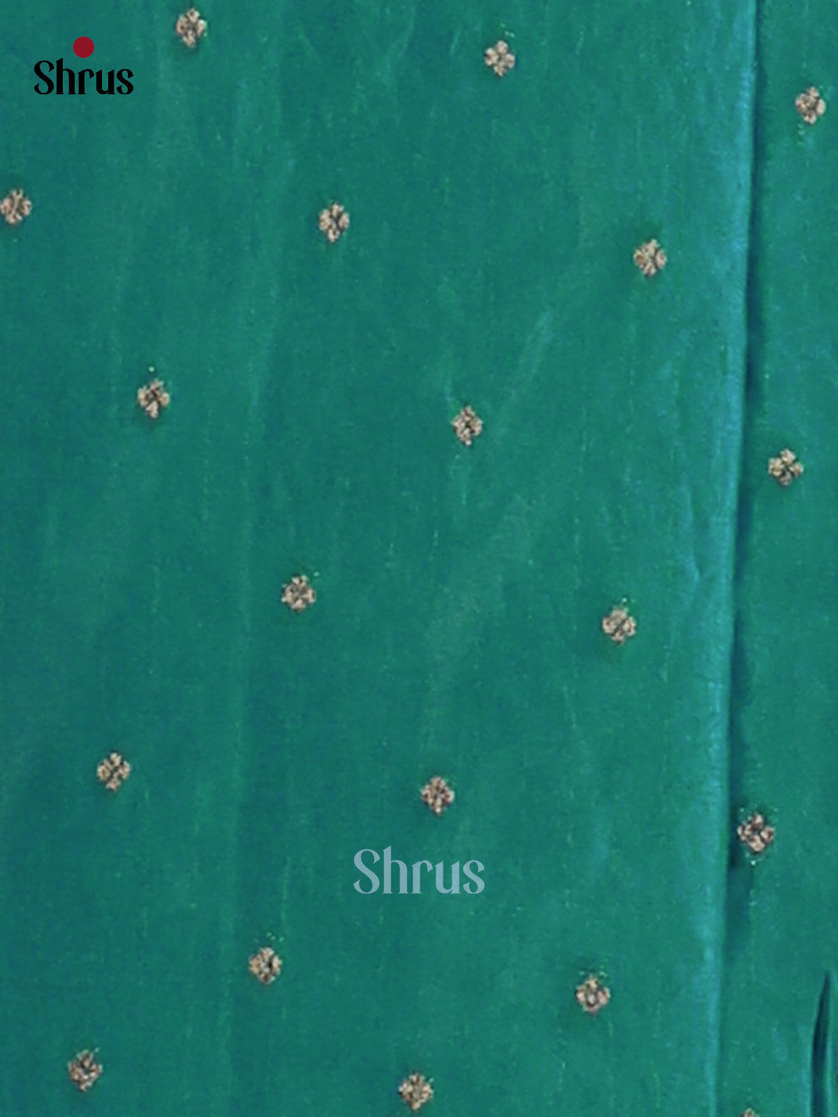 Green(Single Tone)- Semi Georgette Saree - Shop on Shrus.com
