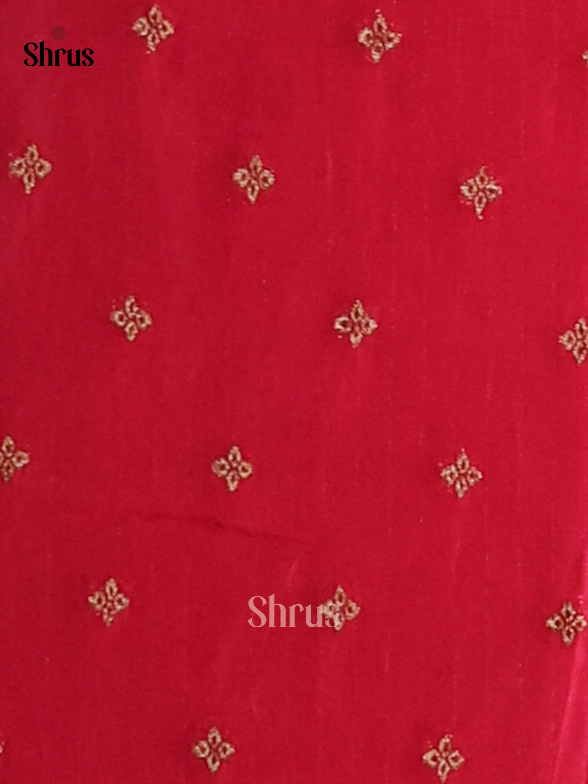 Red(Single Tone)- Semi Georgette Saree - Shop on Shrus.com