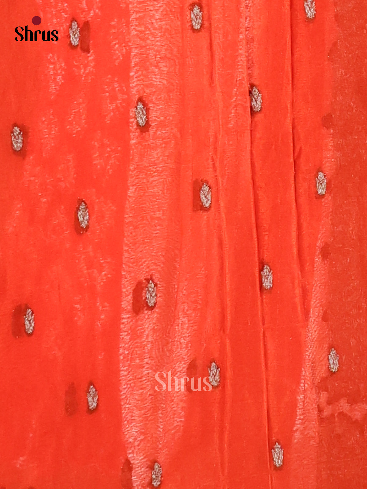 Orange(Single Tone)- Semi Georgette Saree - Shop on Shrus.com