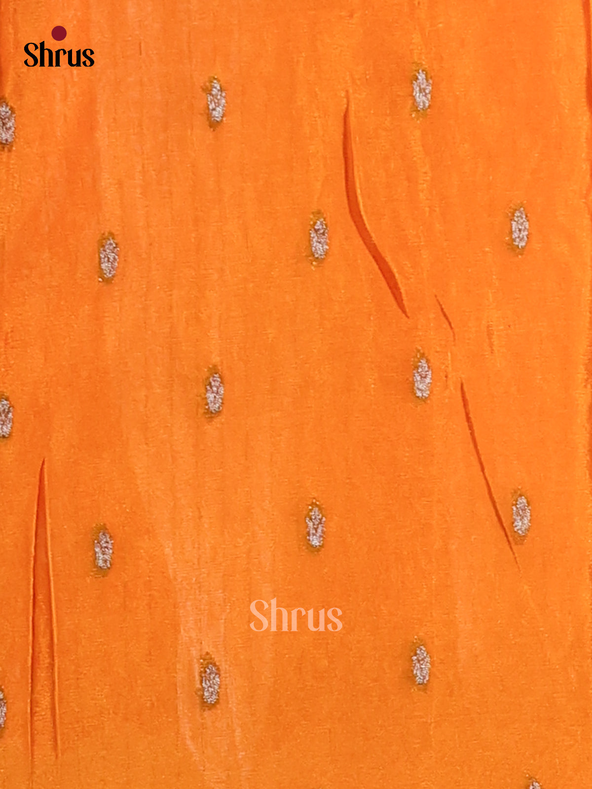 Orange(Single Tone) - Semi Georgette Saree - Shop on Shrus.com