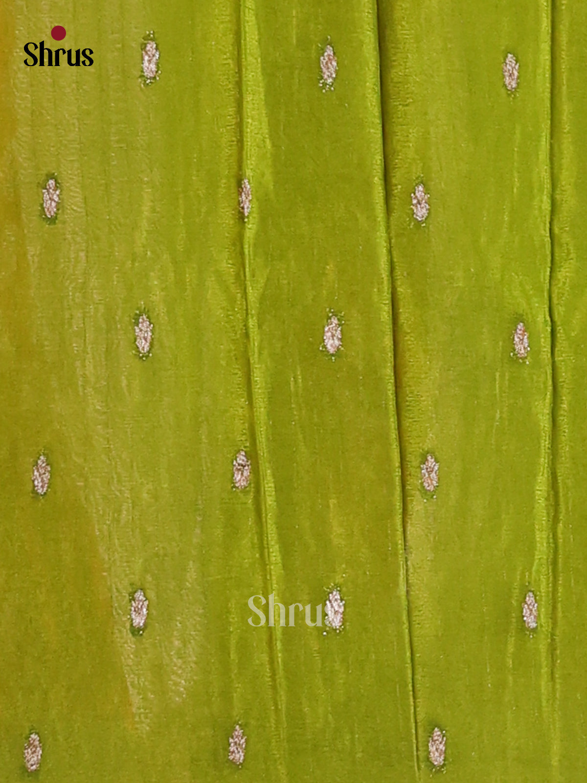 Parrot Green(Single Tone) - Semi Georgette Saree - Shop on Shrus.com