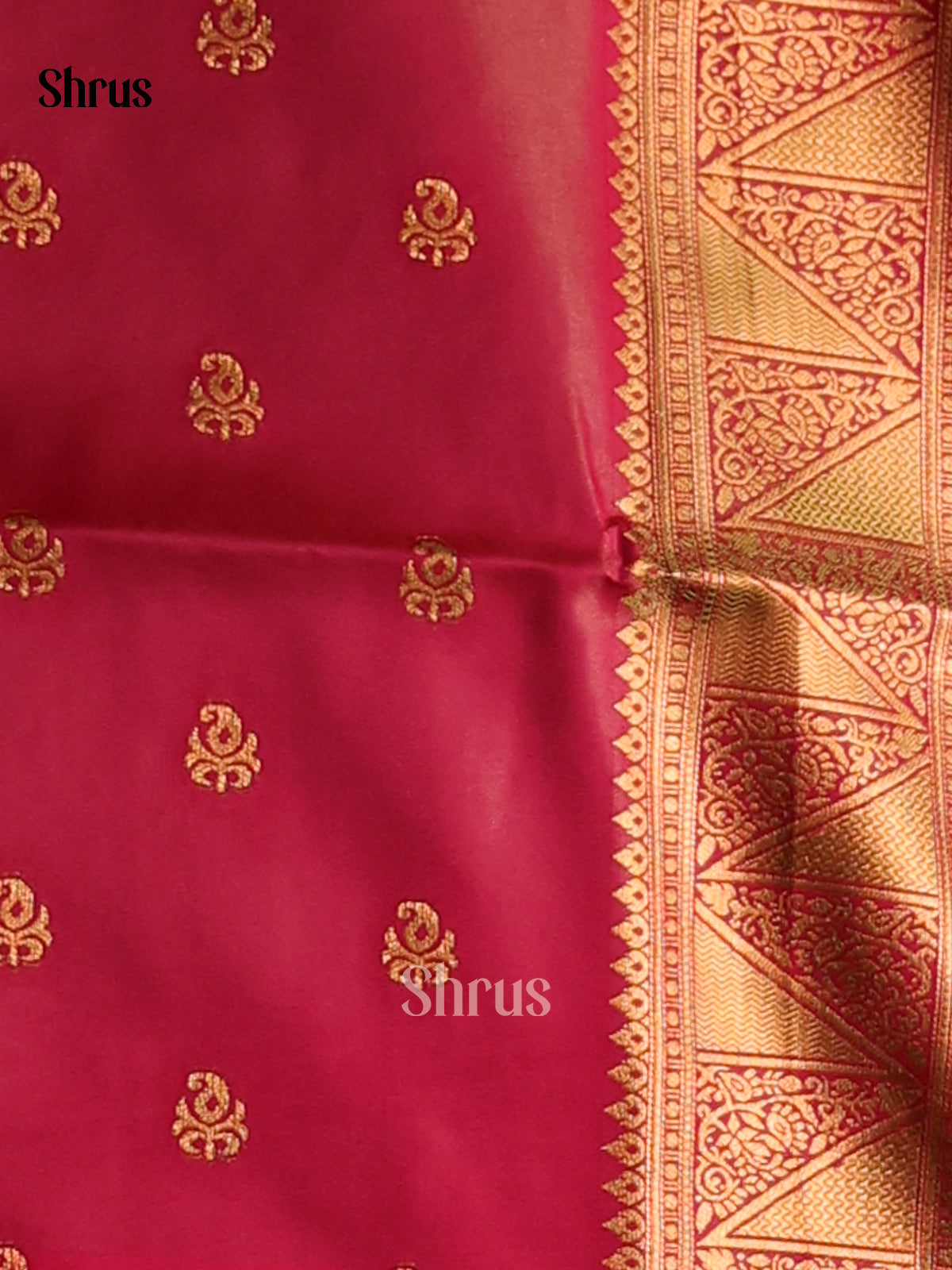 Double Shaded Green & Pink - Semi Softsilk Saree - Shop on Shrus.com
