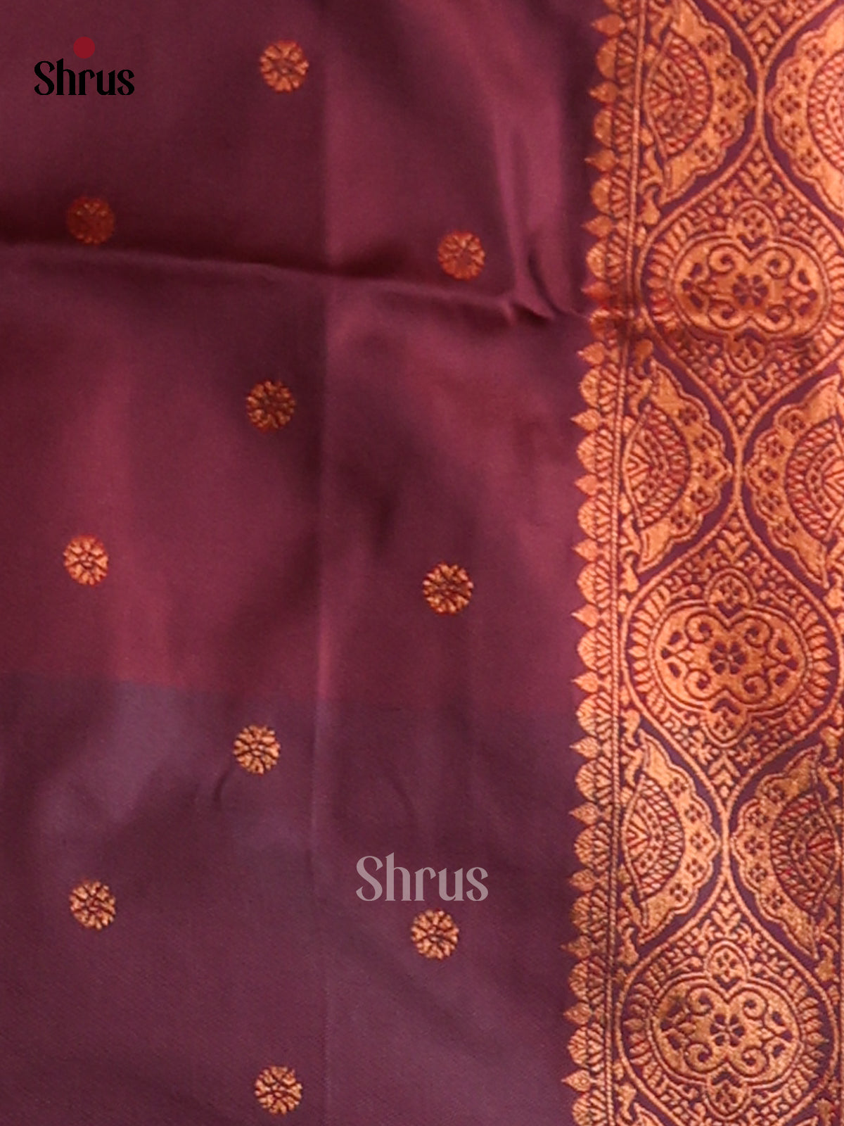 Reddish Pink & Purple - Semi Softsilk Saree - Shop on Shrus.com
