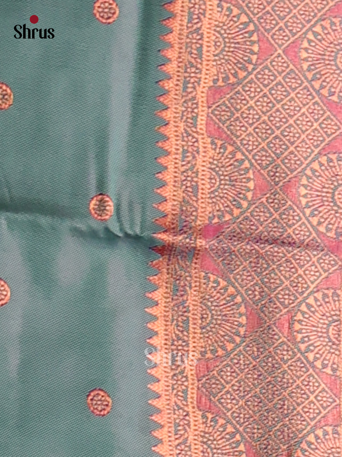 Purple & Green- Semi Softsilk Saree - Shop on Shrus.com