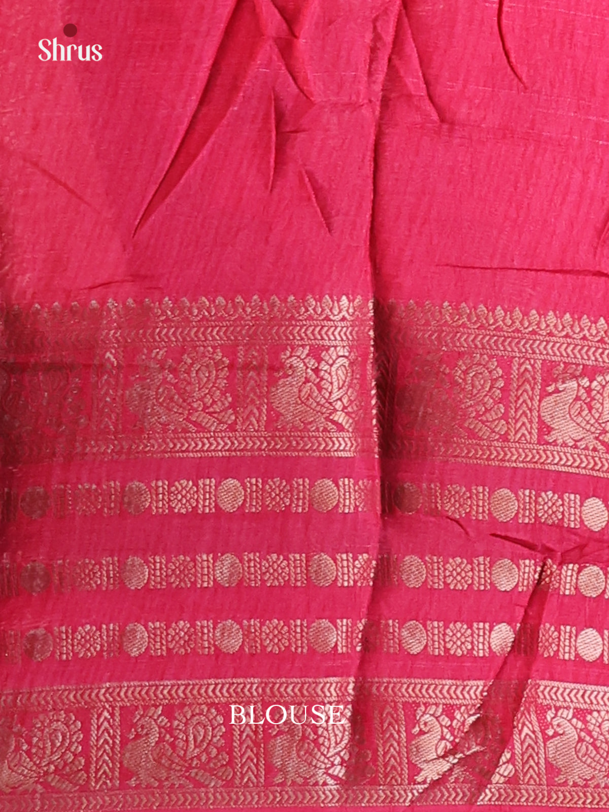 Cream & Pink- Semi Mysoresilk Saree - Shop on Shrus.com