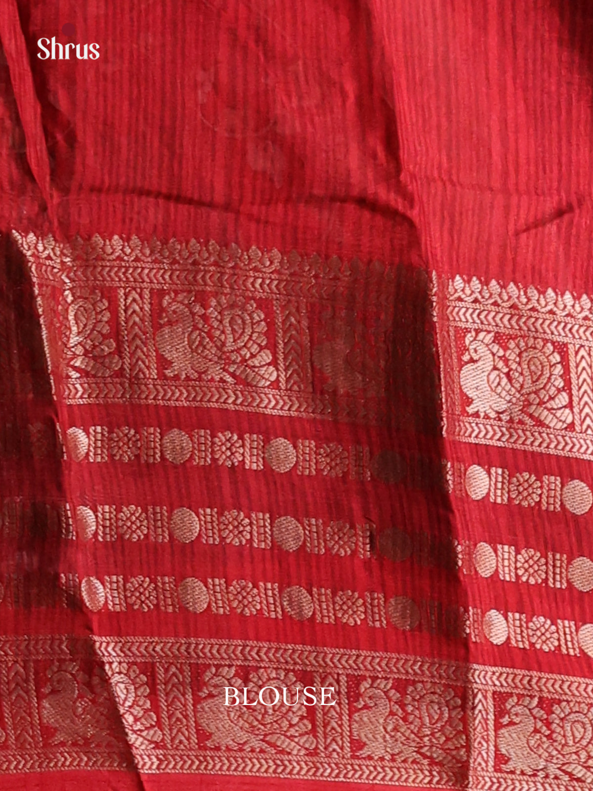 Cream & red - Semi Mysoresilk Saree - Shop on Shrus.com