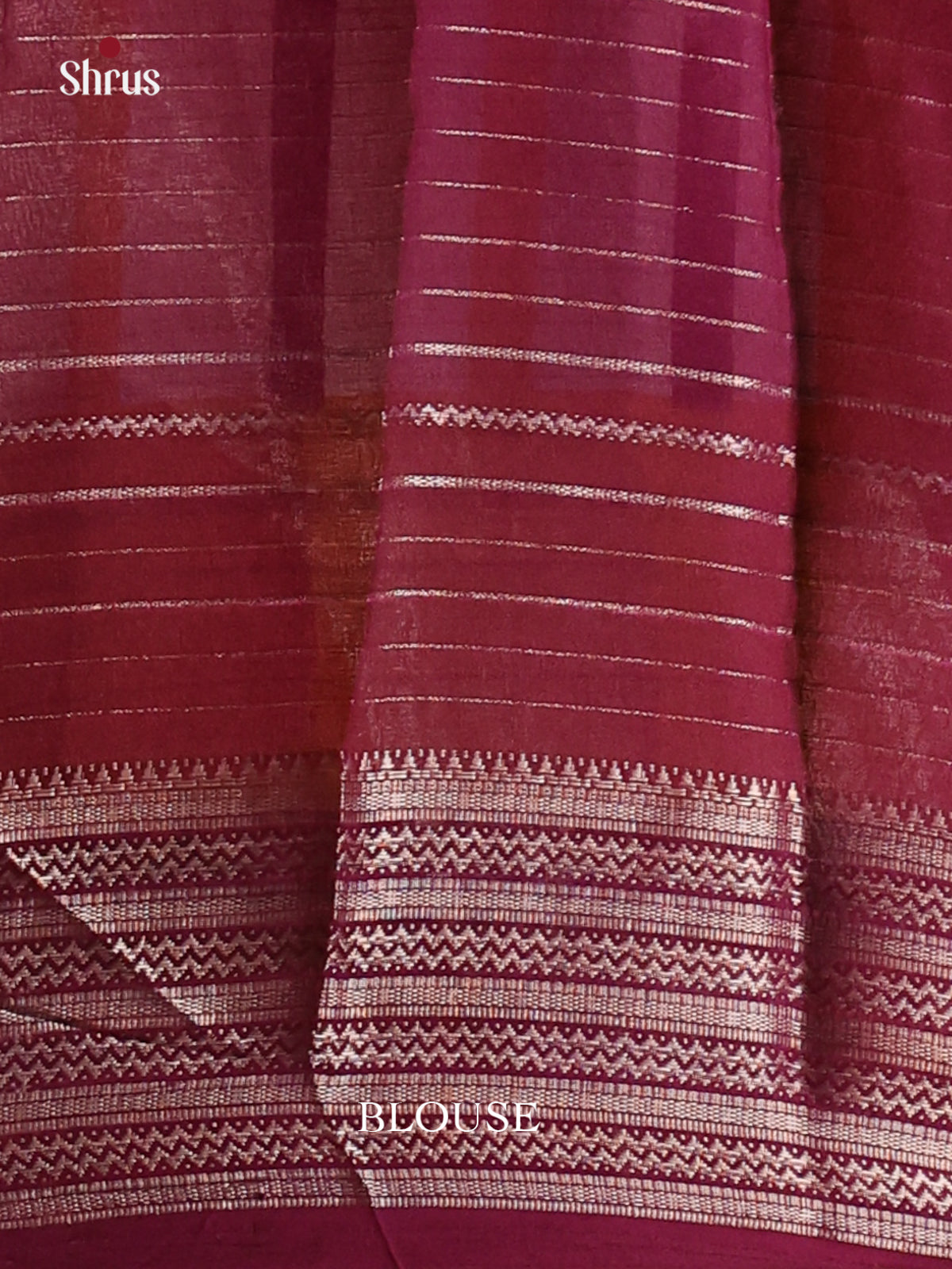Cream & Maroon - Semi Mysoresilk Saree - Shop on Shrus.com