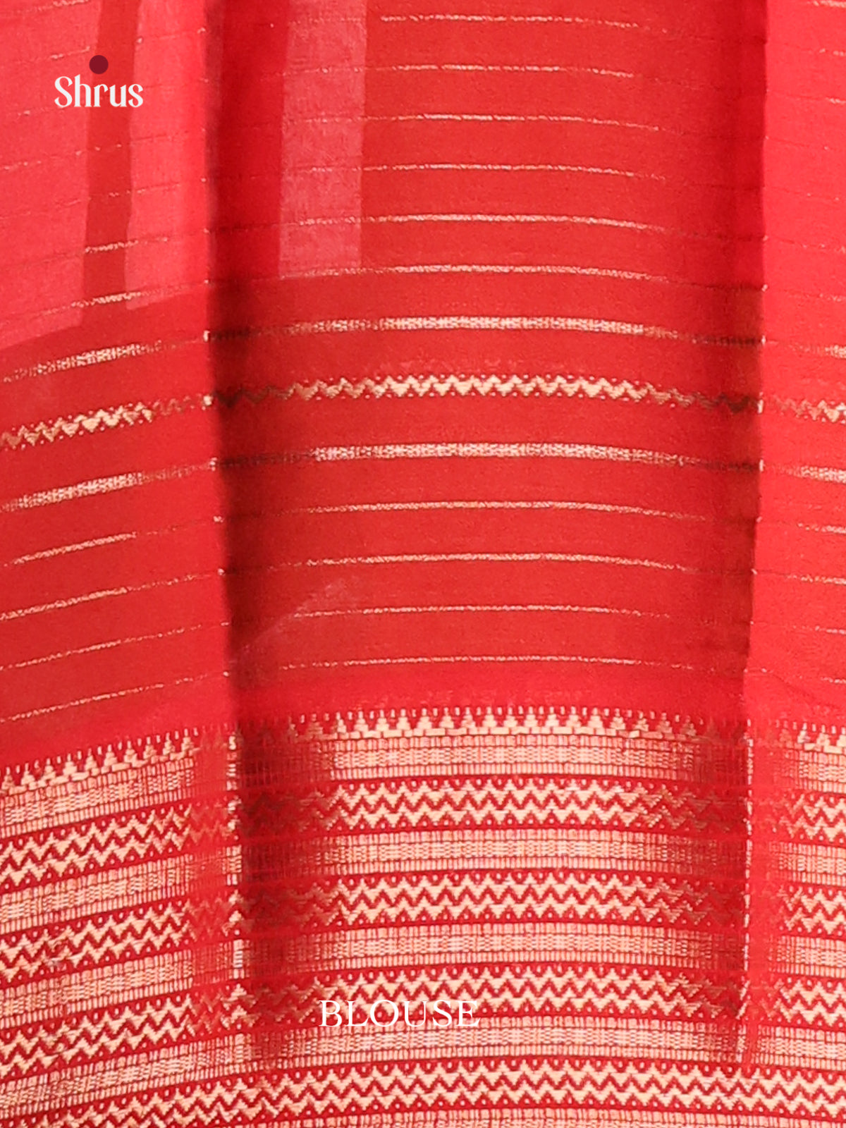 Cream & Red - Semi Mysoresilk Saree - Shop on Shrus.com