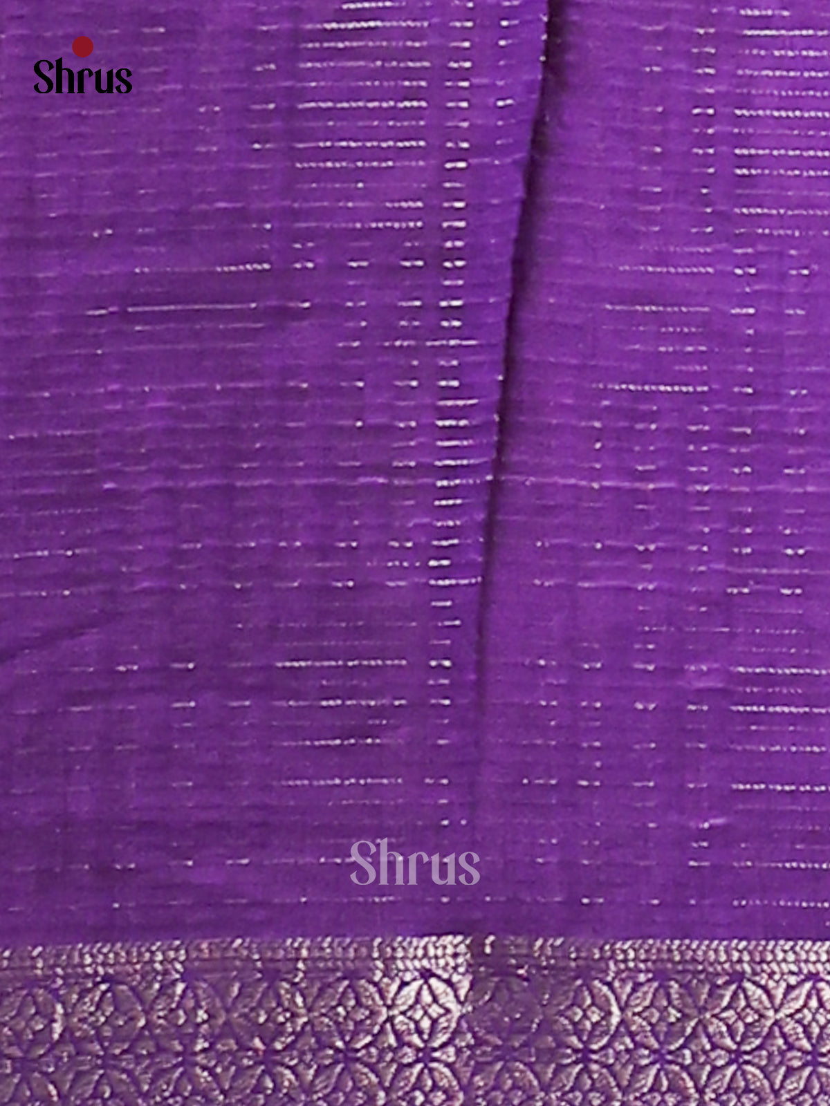 Yellow & Violet- Semi Mysore silk saree - Shop on Shrus.com