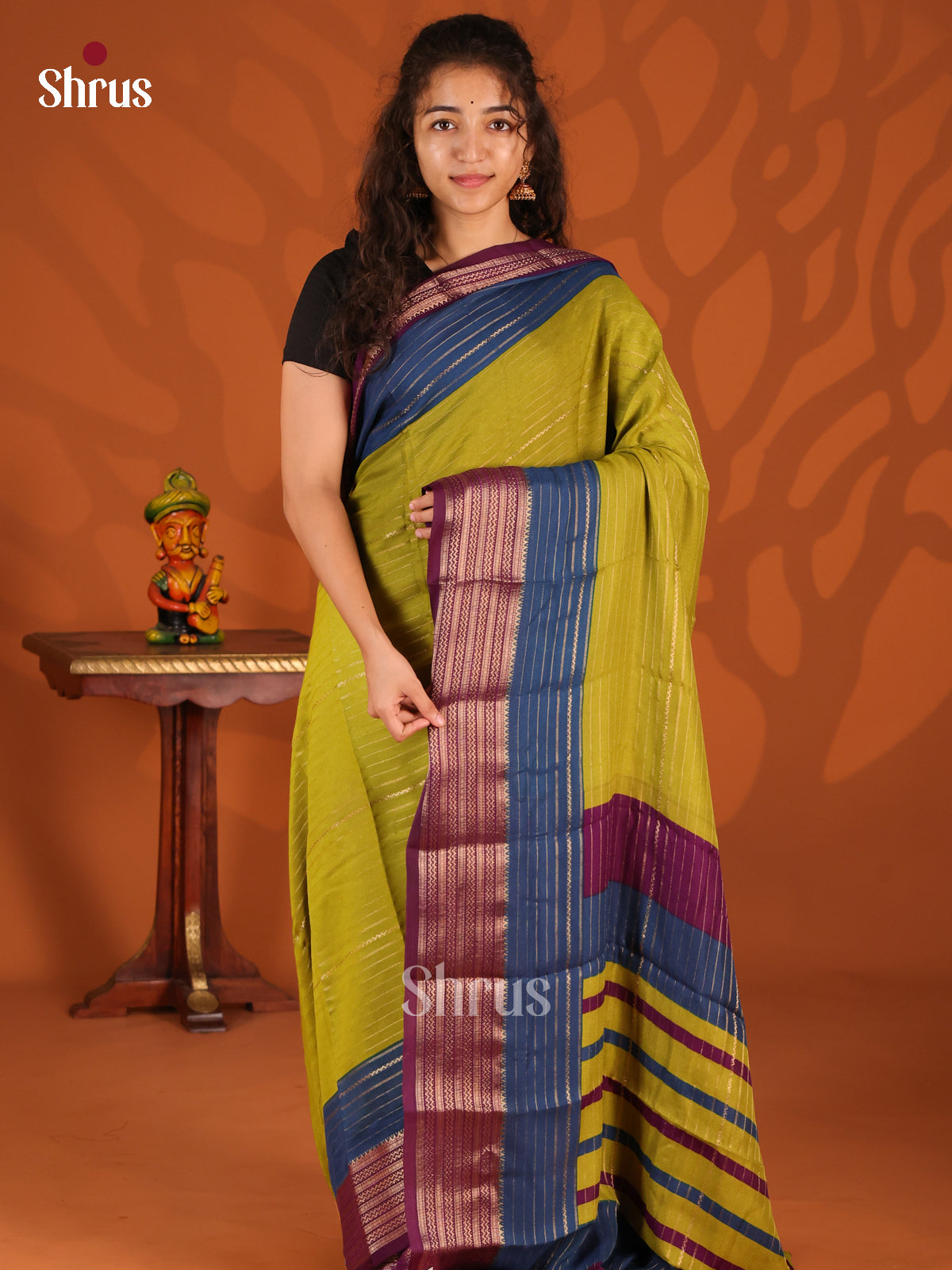 DFS05687 - Semi Mysoresilk Saree - Shop on Shrus.com