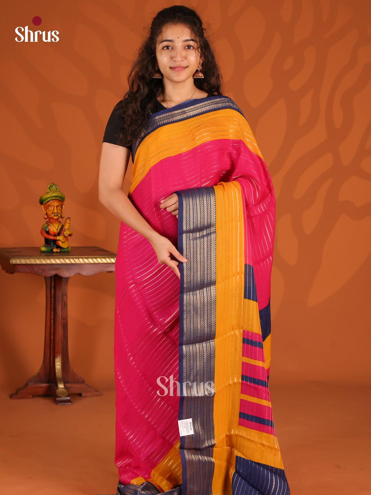 DFS05690 - Semi Mysoresilk Saree - Shop on Shrus.com