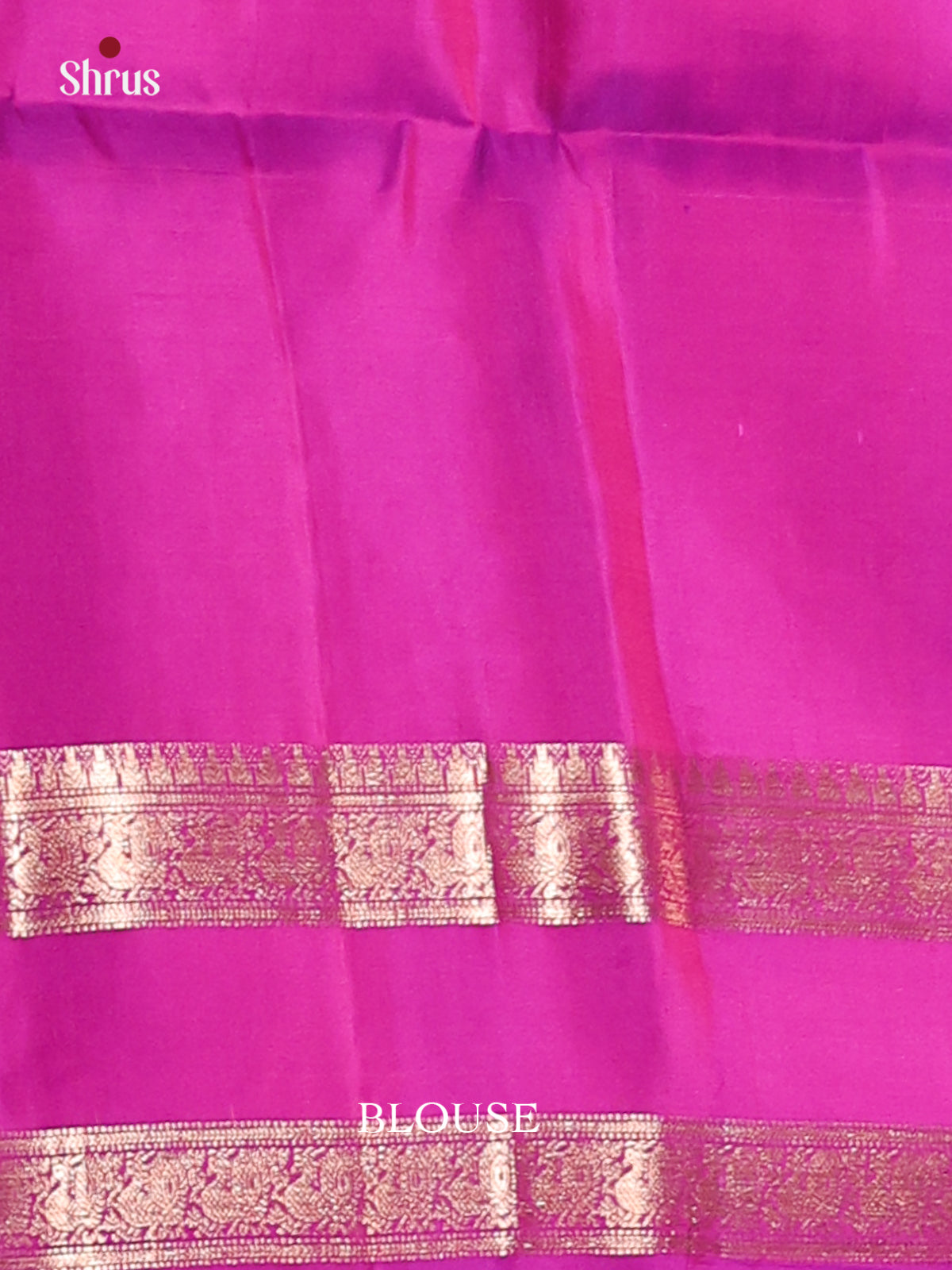 Glimmering Orange Soft Silk Saree with zari chakra, peacock butta & Purple Rettaipet border - Shop on Shrus.com