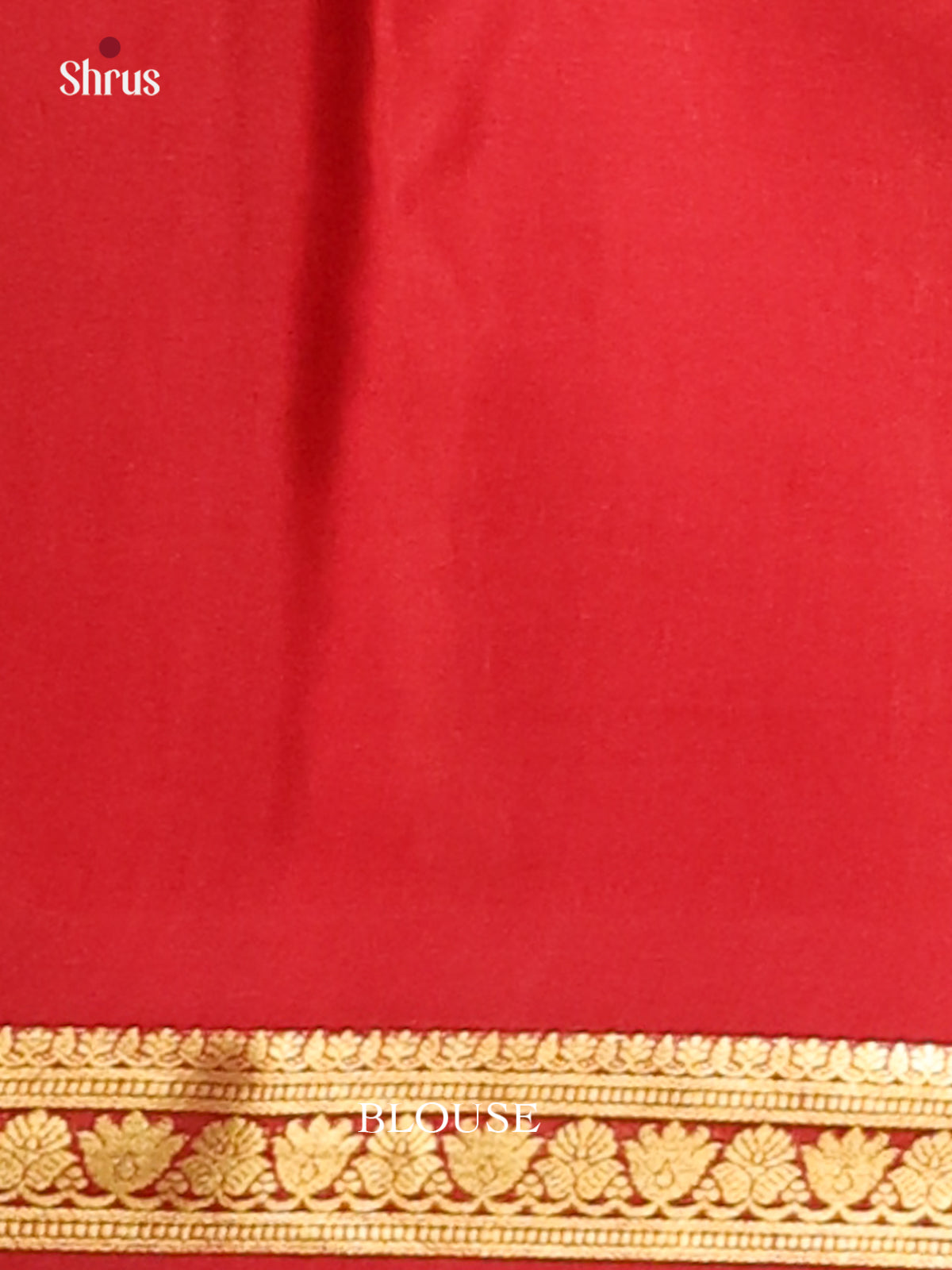 Cream & Red - Mysore Silk Saree - Shop on Shrus.com