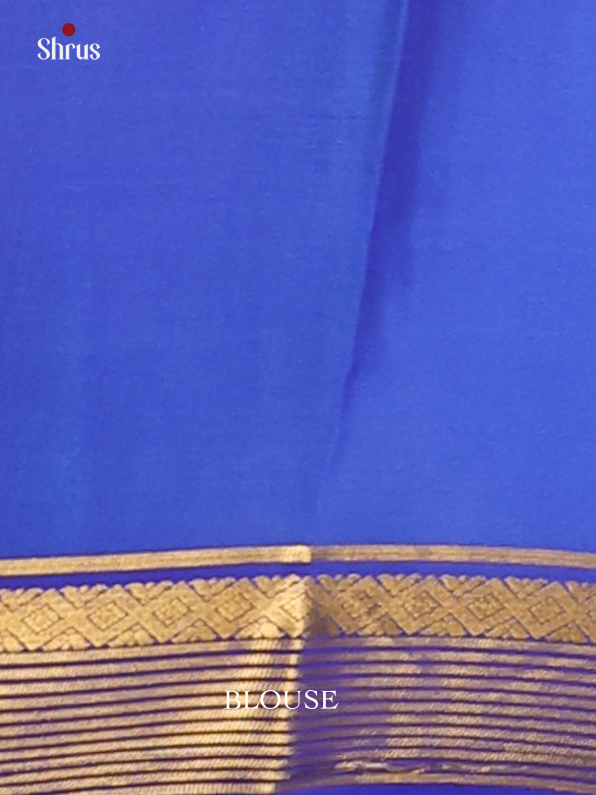 Pastel Blue & Blue - Mysore Silk Saree-1
