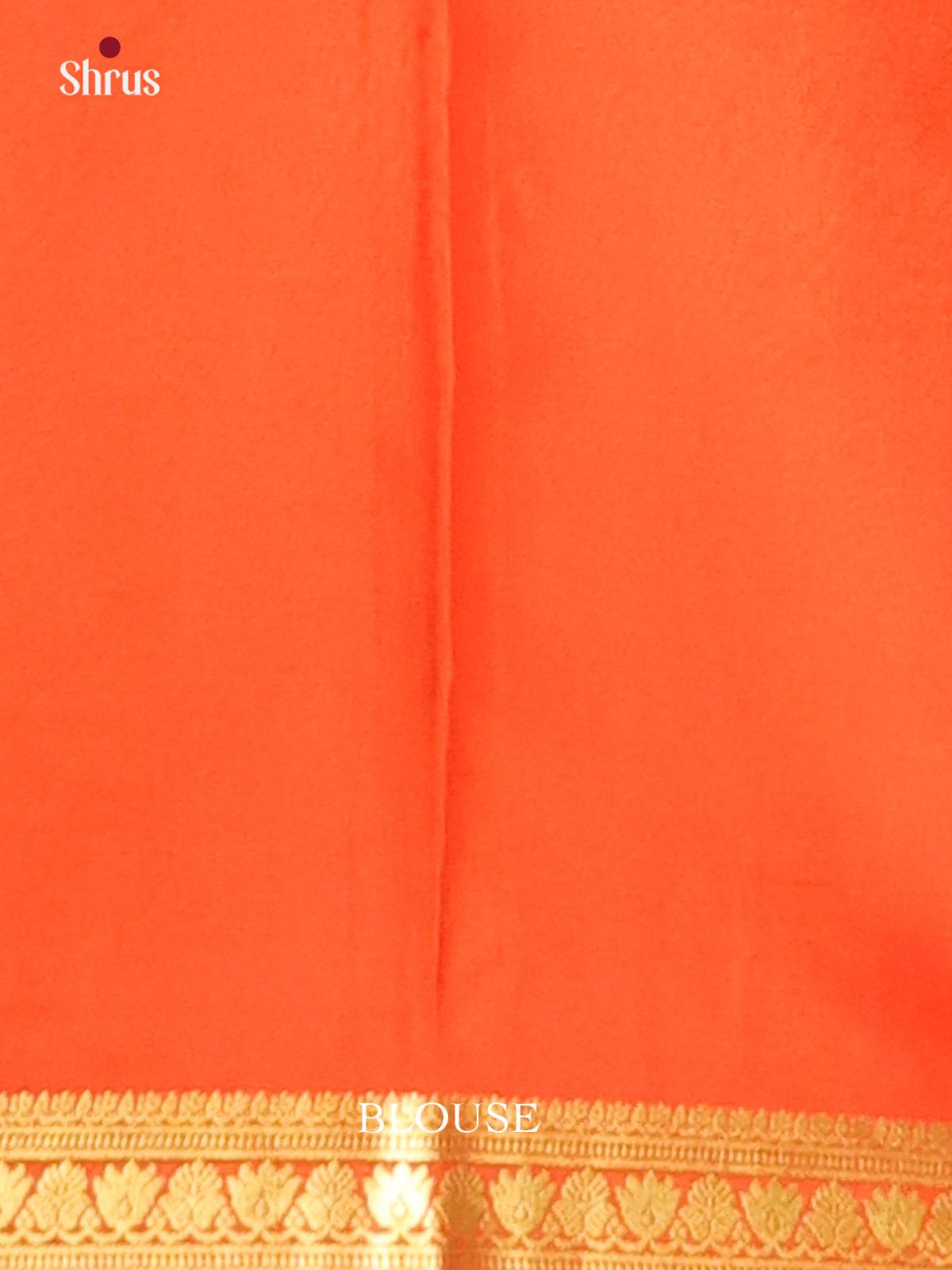 Cream & Orange - Mysore Silk Saree - Shop on Shrus.com