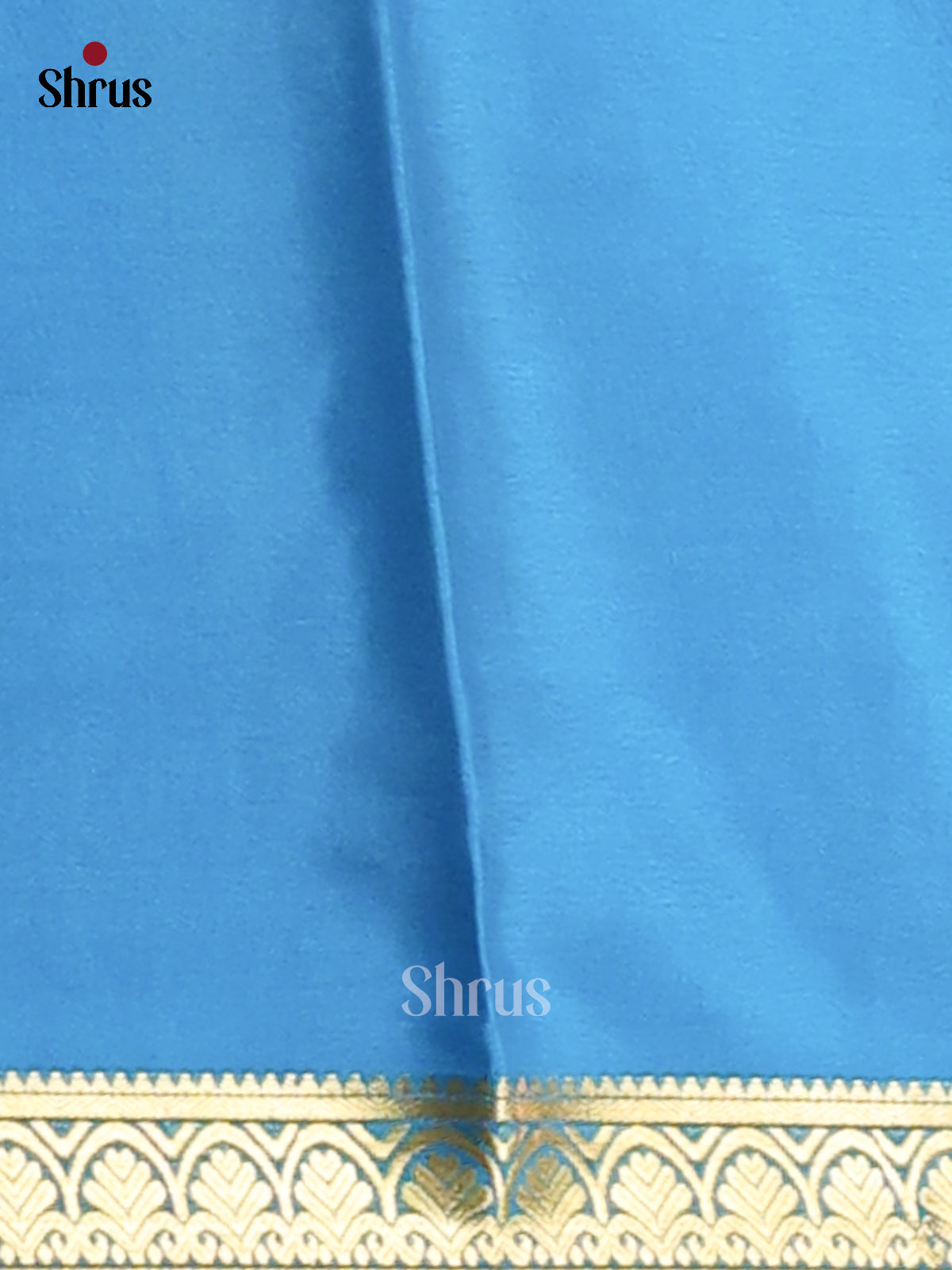 Ice Green & Blue - Mysore Silk Saree-1